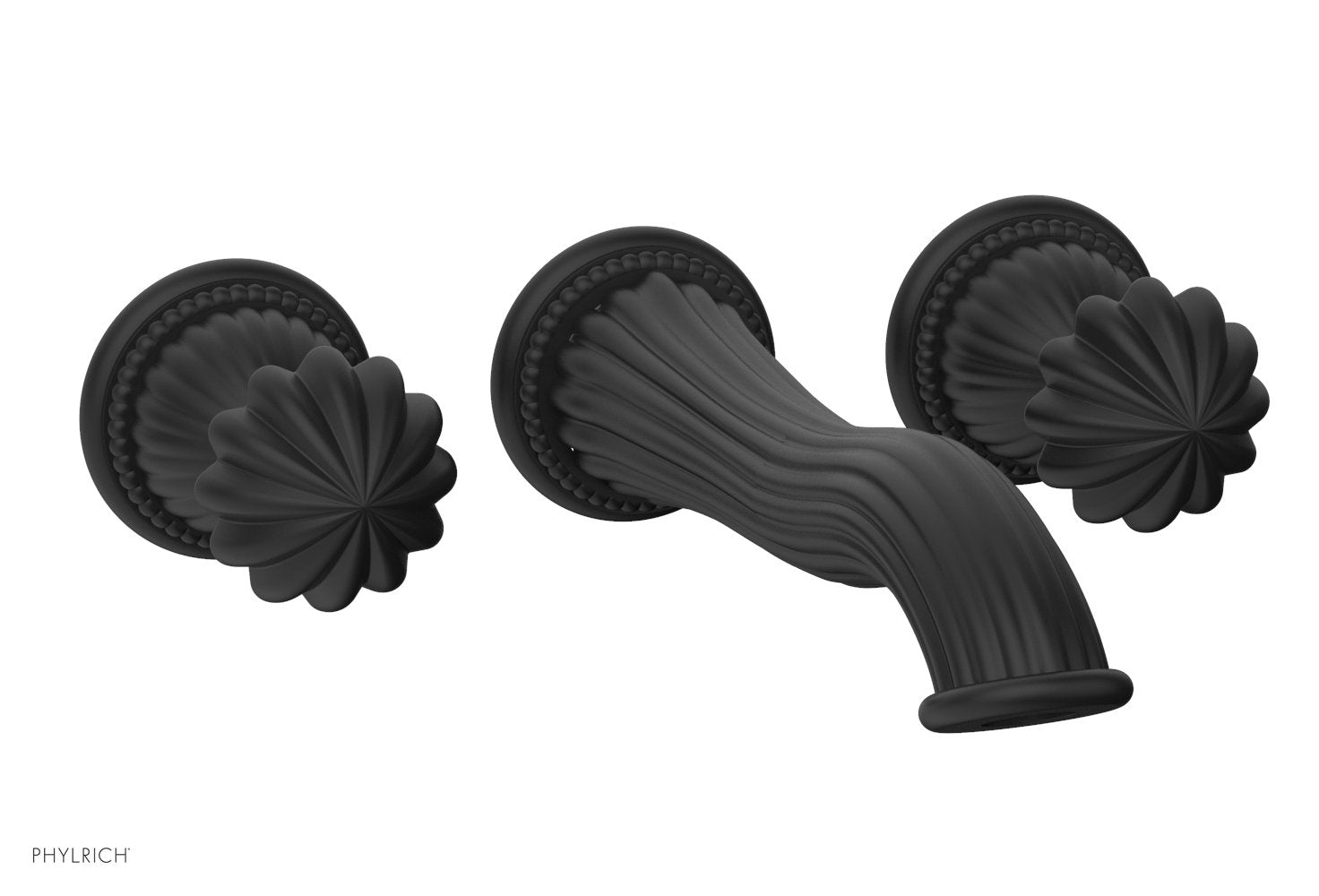 GEORGIAN & BARCELONA Wall Lavatory Set with Round Handles WL361 - Modern Bathroom Faucet for Powder Room, Guest Bath, and Master Suite