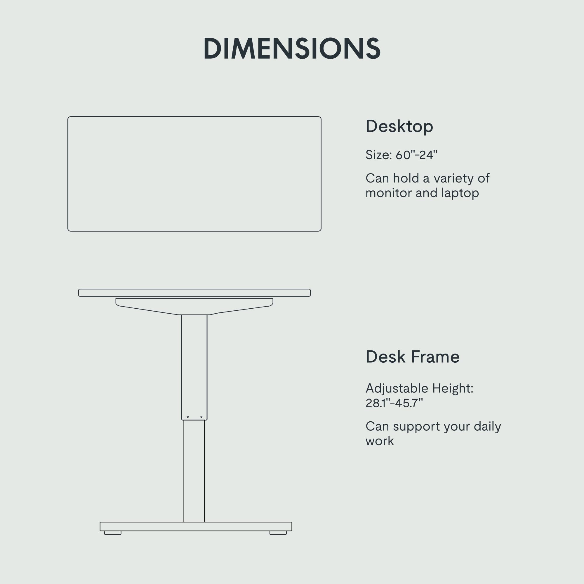 FLEXISPOT EN1 Electric Height Adjustable Standing Desk 60 x 24 Inches - Sit Stand Desk for Home Office with Black Frame & Desktop (2 Packages) | Ergonomic Workspace Solution for Productivity & Comfort