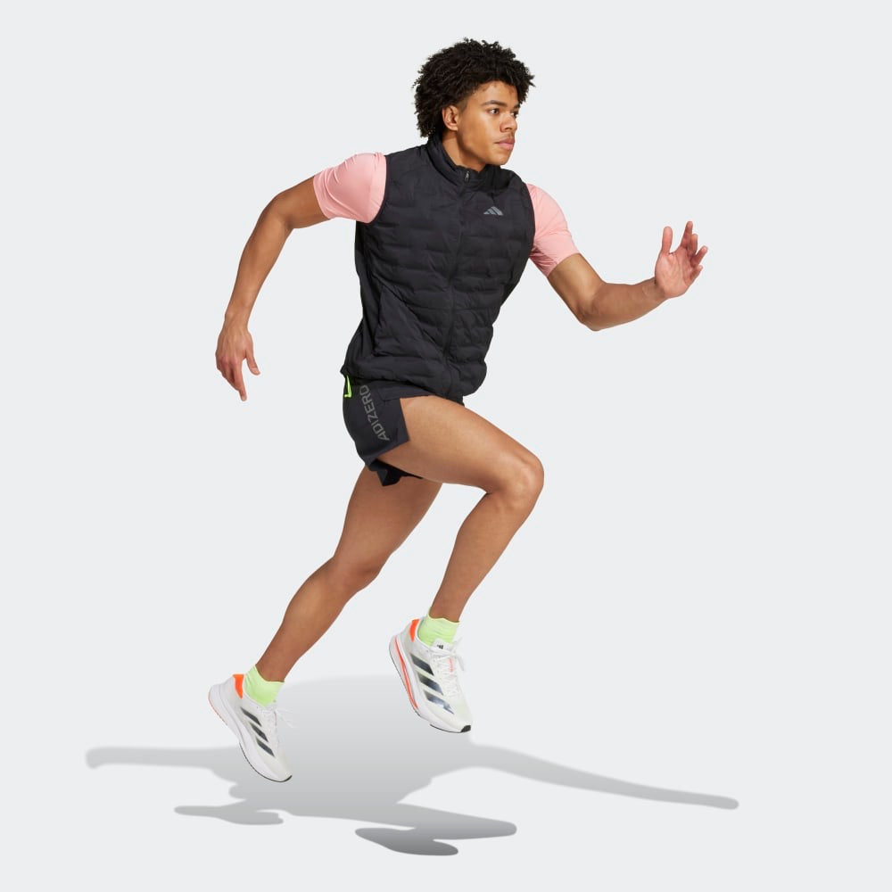 Adidas Men's Adizero Running Vest - Black | Lightweight & Breathable for Marathon Training & Outdoor Sports