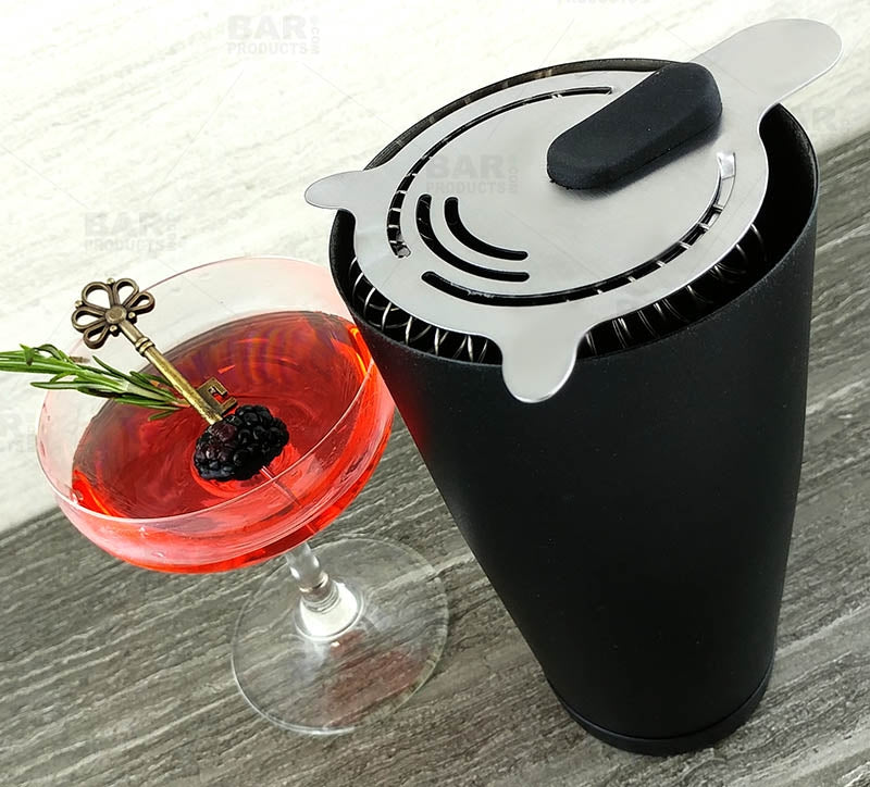 BarConic® Hawthorne Strainer - Premium Soft Touch Stainless Steel Cocktail Strainer for Bartenders & Home Mixology | Perfect for Craft Cocktails, Mojitos & Margaritas