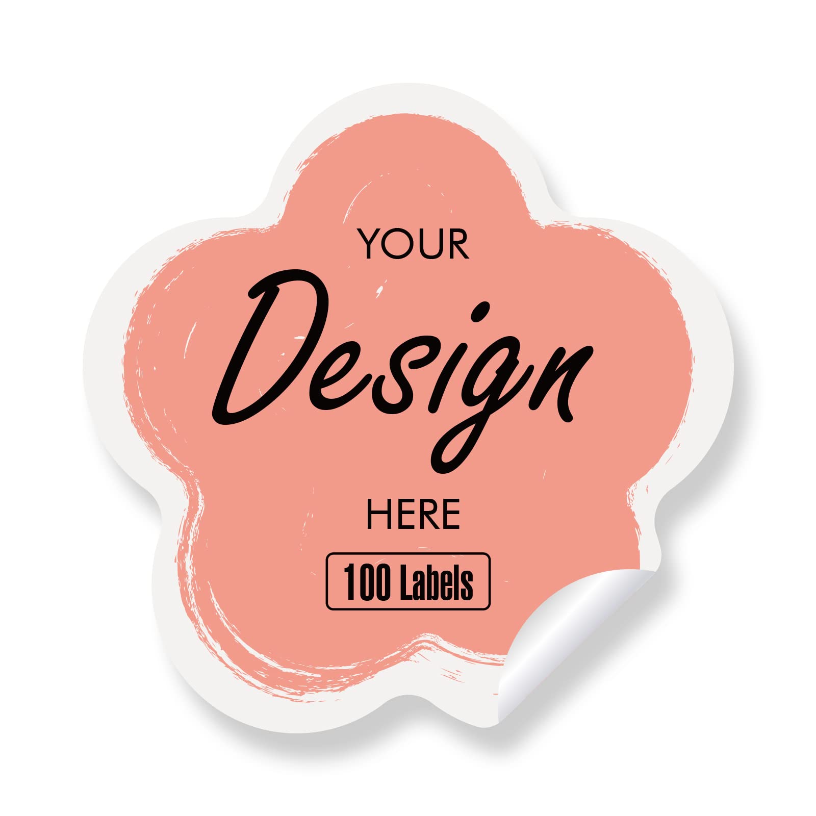 Custom Personalized Stickers & Labels - Create Your Own Design with Logo, Text, or Image - 100 Flower-Themed 2.5