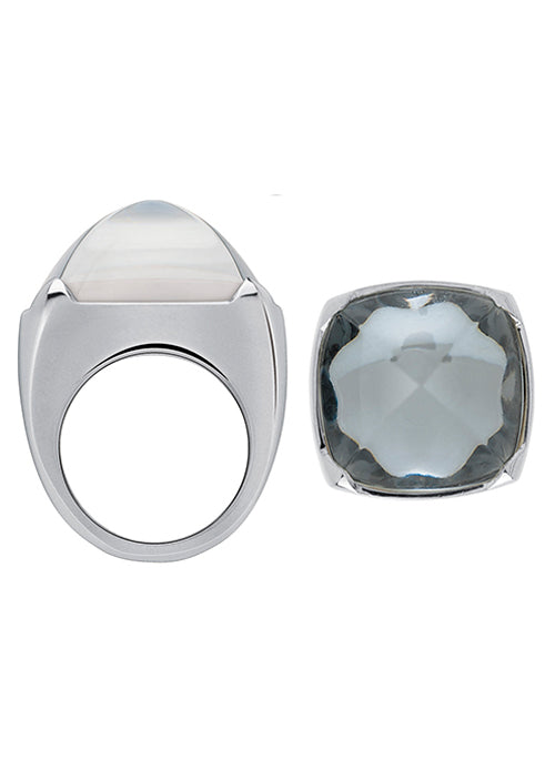 MEDICIS Large Mist Crystal Ring - Elegant Statement Jewelry for Women | Perfect for Weddings, Parties & Special Occasions