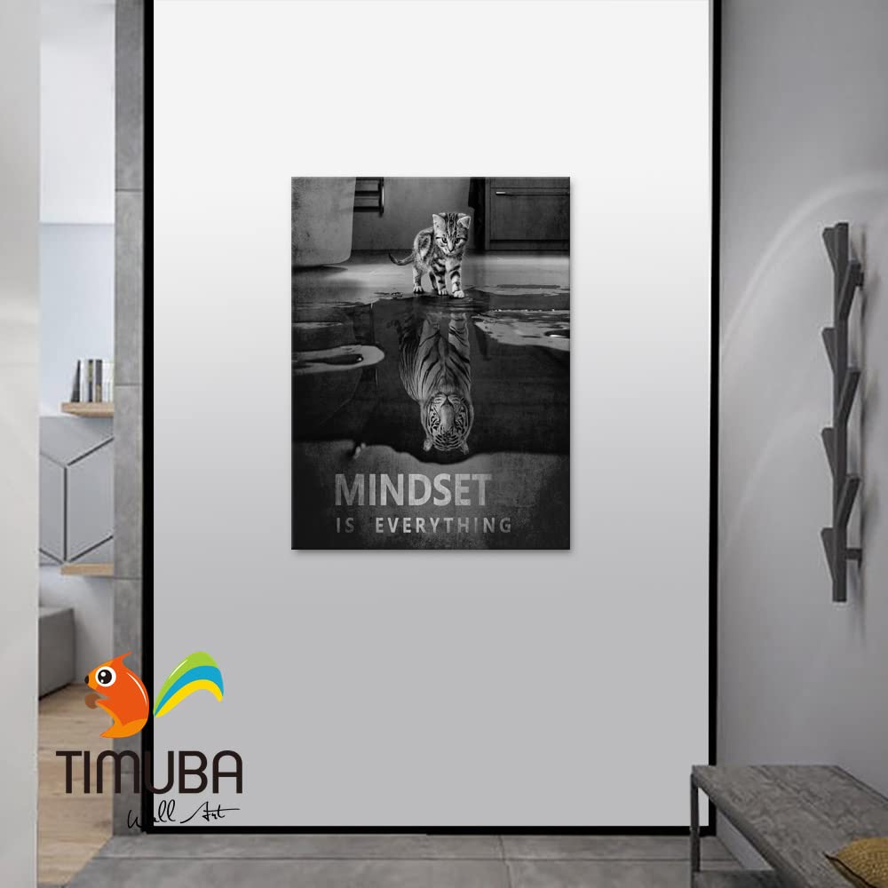 Motivational Canvas Wall Art for Office & Home Decor - Inspirational Positive Quotes Framed Poster (18x24 Inches) | Perfect for Gym, Living Room & Workspace Motivation