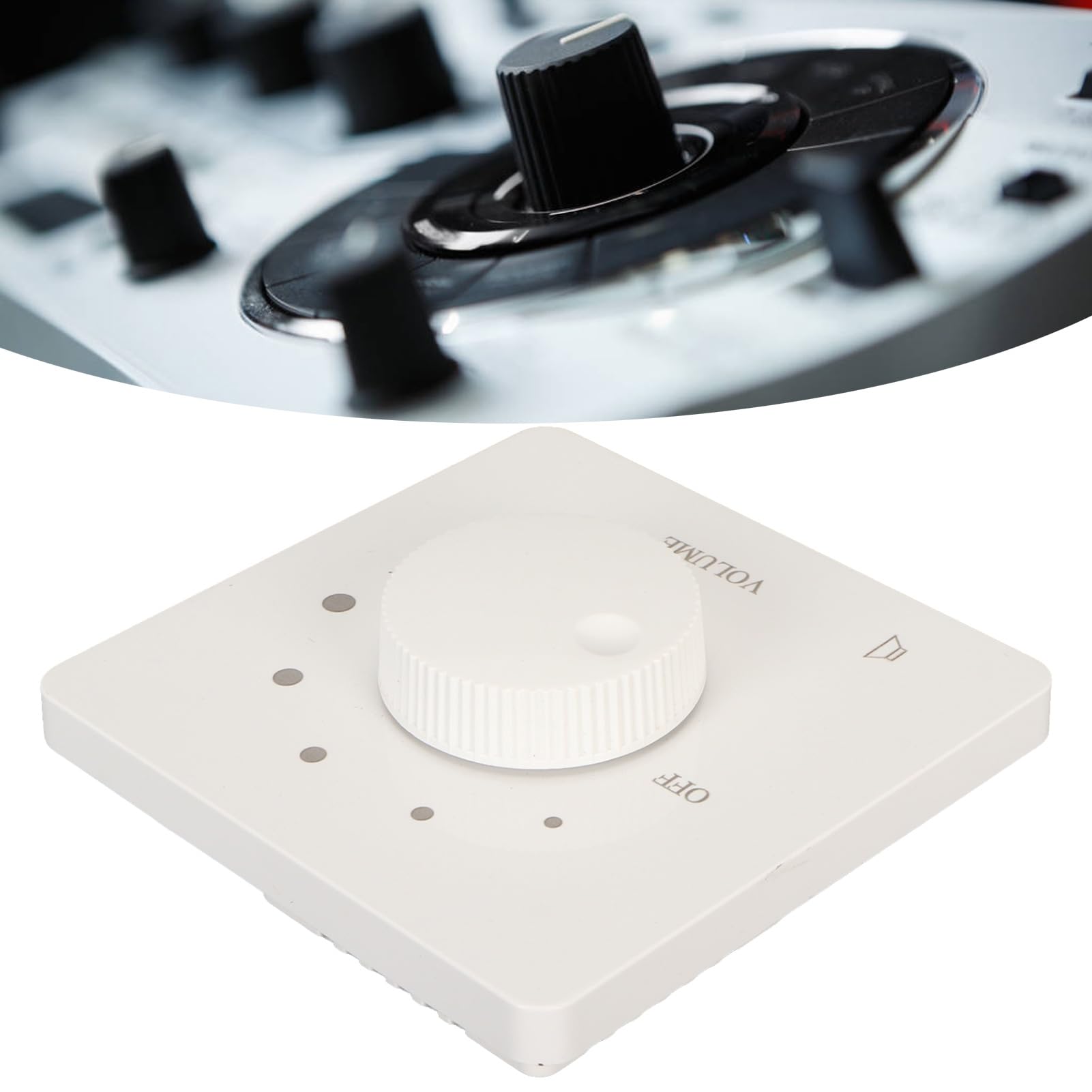 Mtlavishness 50W Professional Volume Control Knob - Audio Tuning Gear for Home Speakers & Studio Equipment - White - Perfect for DJ Mixers, Guitar Amps, and Hi-Fi Systems