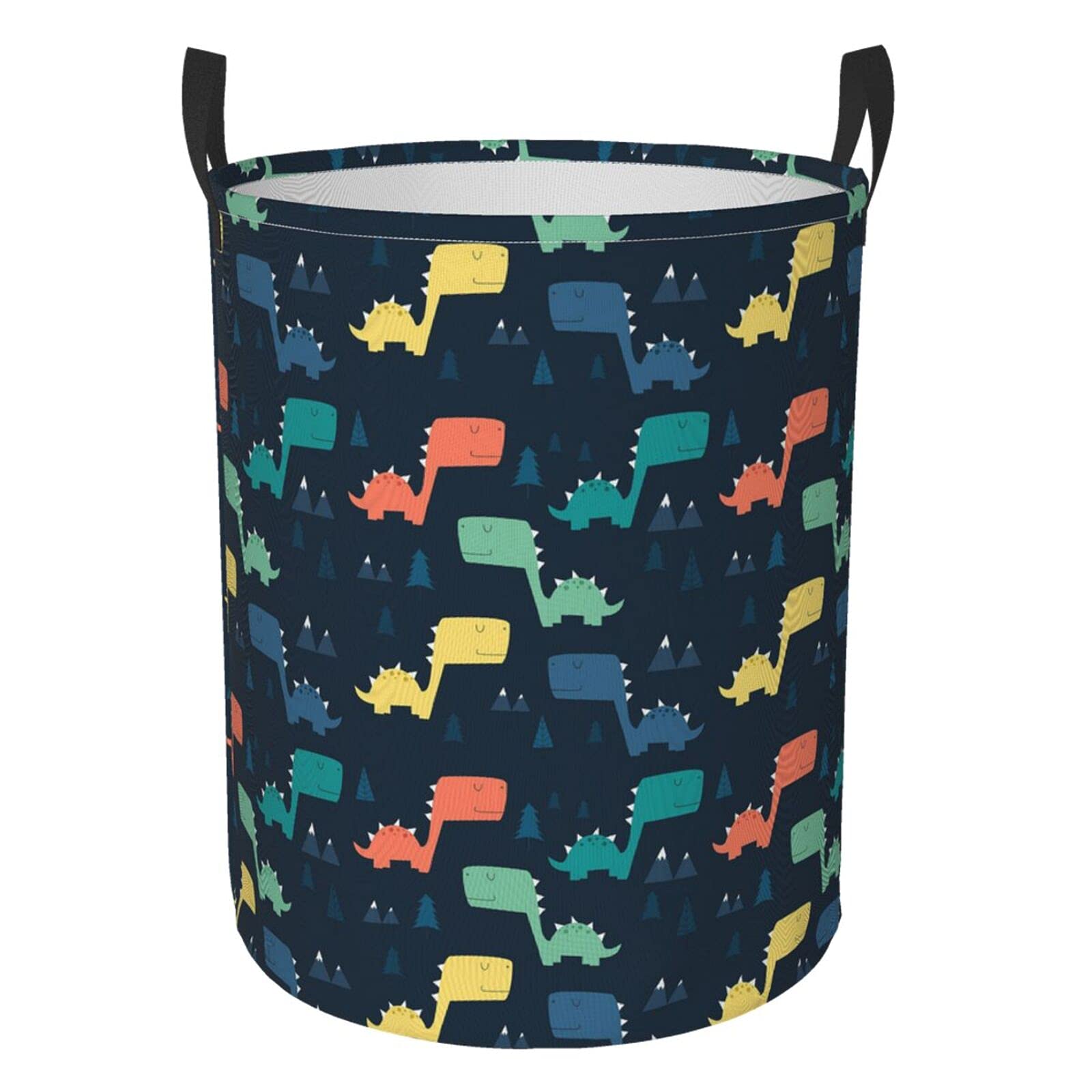 Foldable Dinosaur Laundry Basket with Handle - Waterproof Fabric Hamper for Clothes, Toys & Bathroom Storage - Perfect for Kids Room, Nursery & Laundry Organization