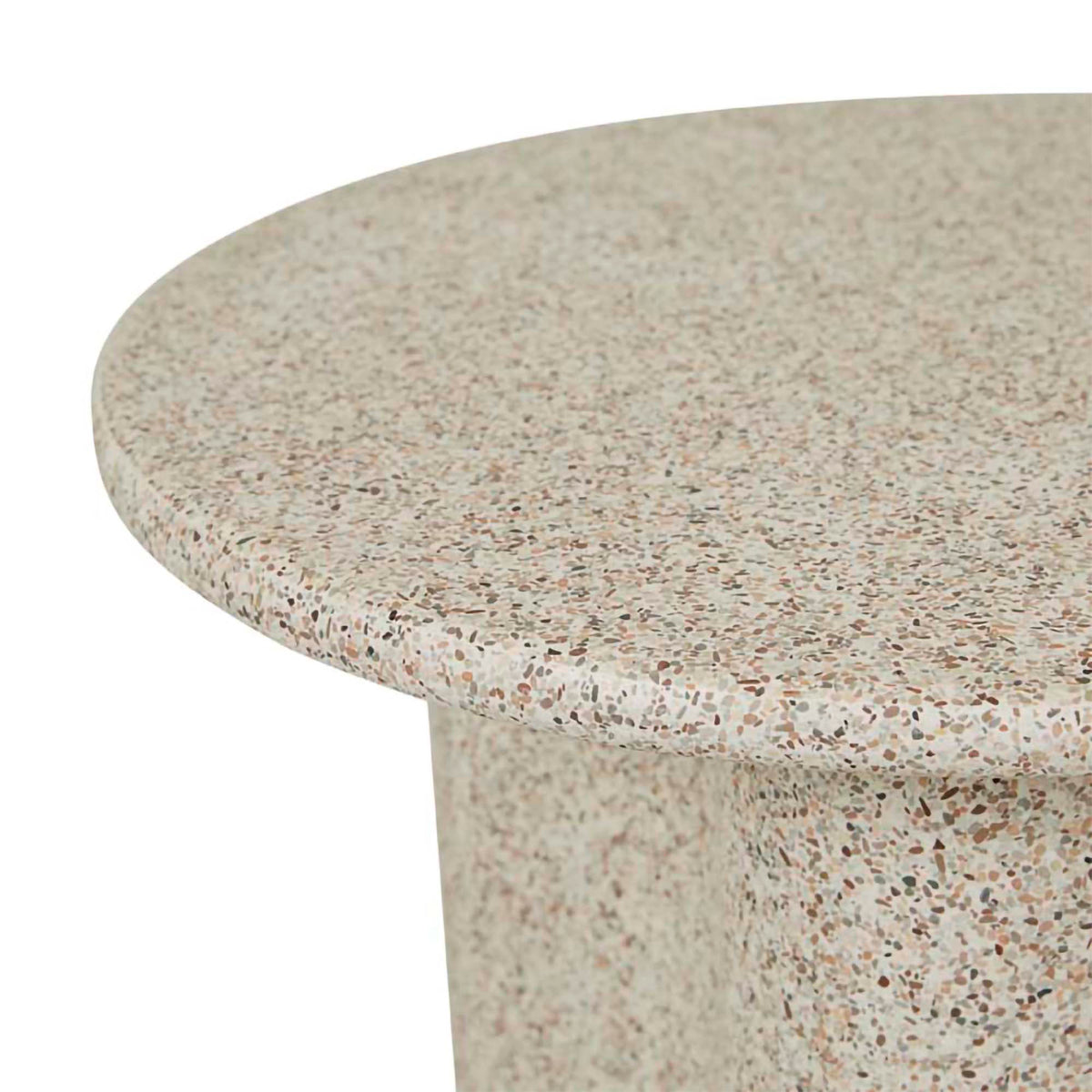 Artie Wave Outdoor Side Table - Waterproof & Durable Patio Furniture for Poolside, Garden, and Deck Use - Modern Design with Rust-Resistant Metal Frame