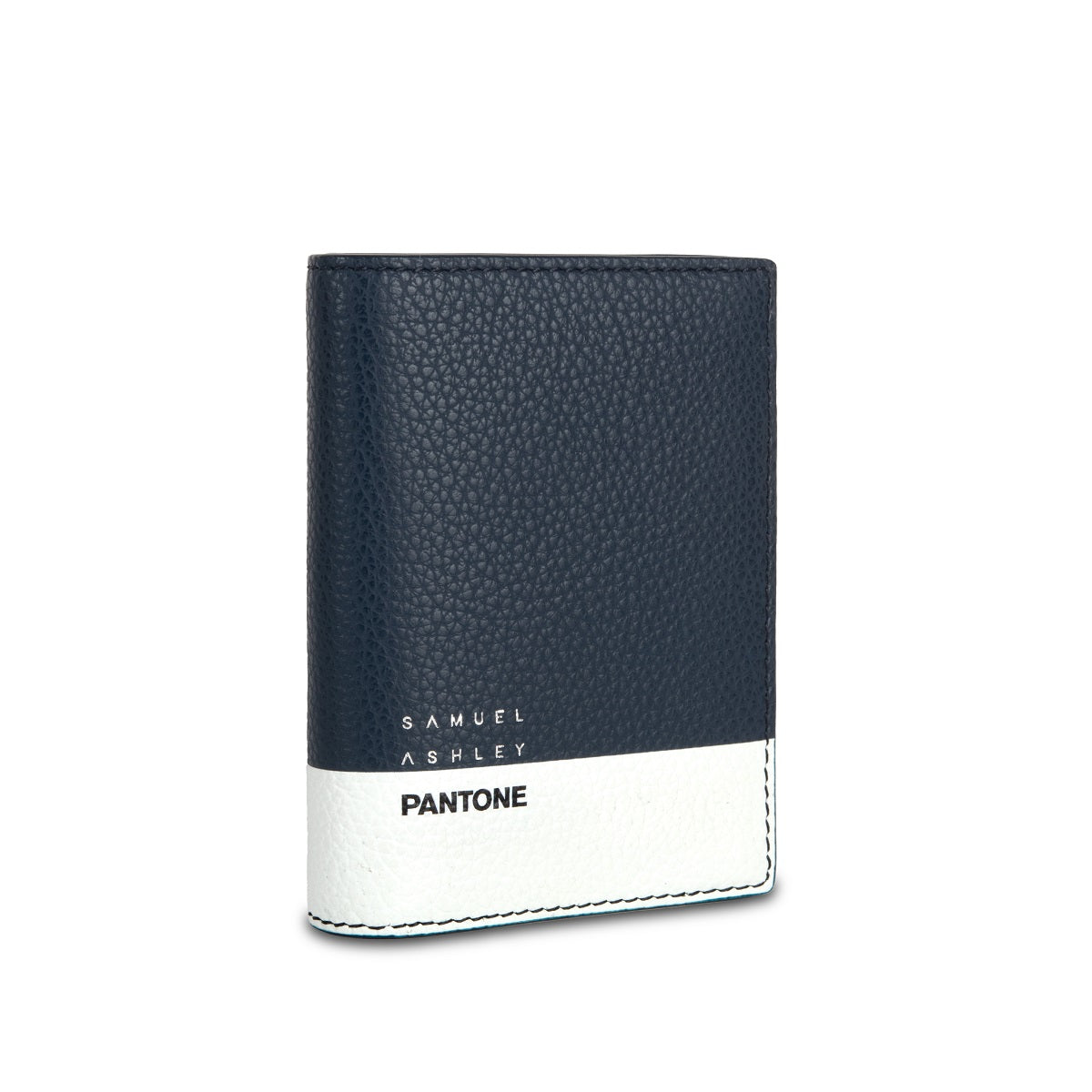 Samuel Ashley x Pantone Genuine Leather Bi-Fold Wallet for Men - Stylish & Durable RFID Blocking Card Holder - Perfect for Everyday Use, Travel, and Gifts