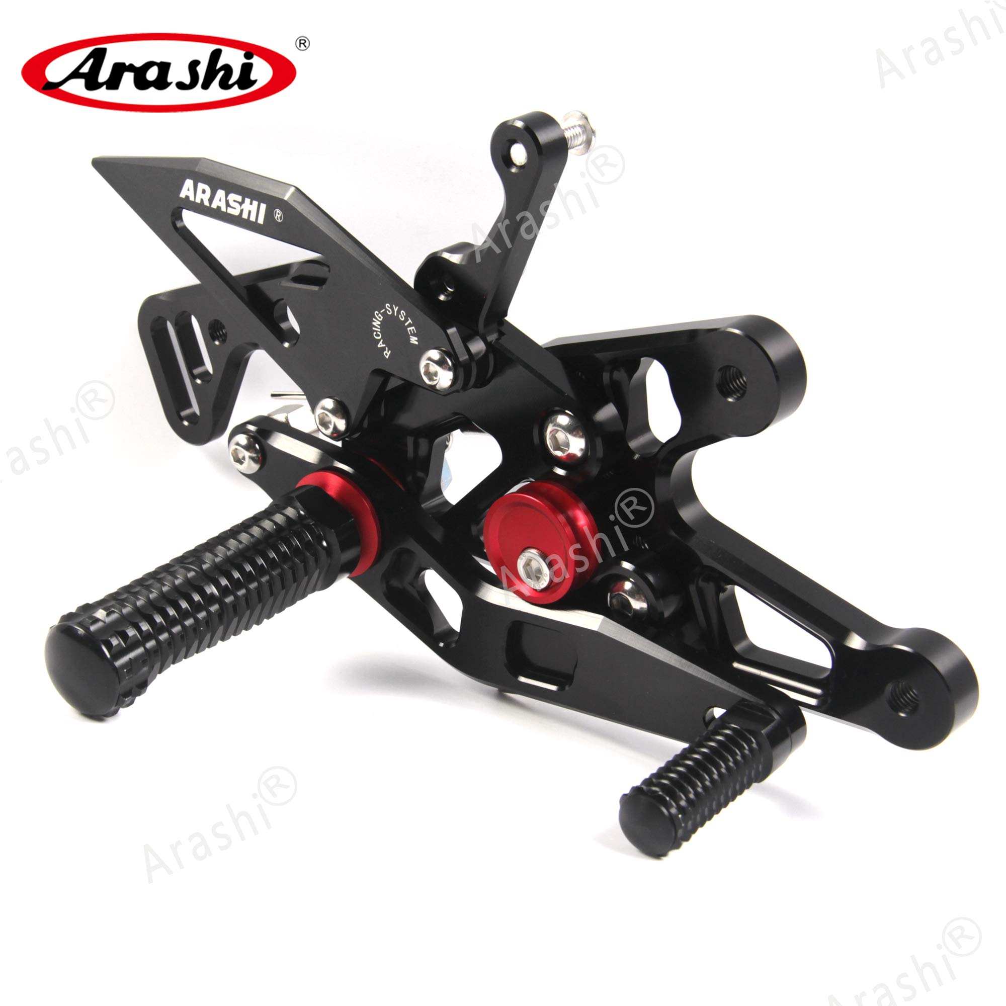 Arashi V2.0 Adjustable Rear Sets Footrests for BMW S1000RR HP4 (2015-2019) - Black Motorcycle Foot Pegs & Accessories - Perfect for Track Racing & Street Performance Upgrades
