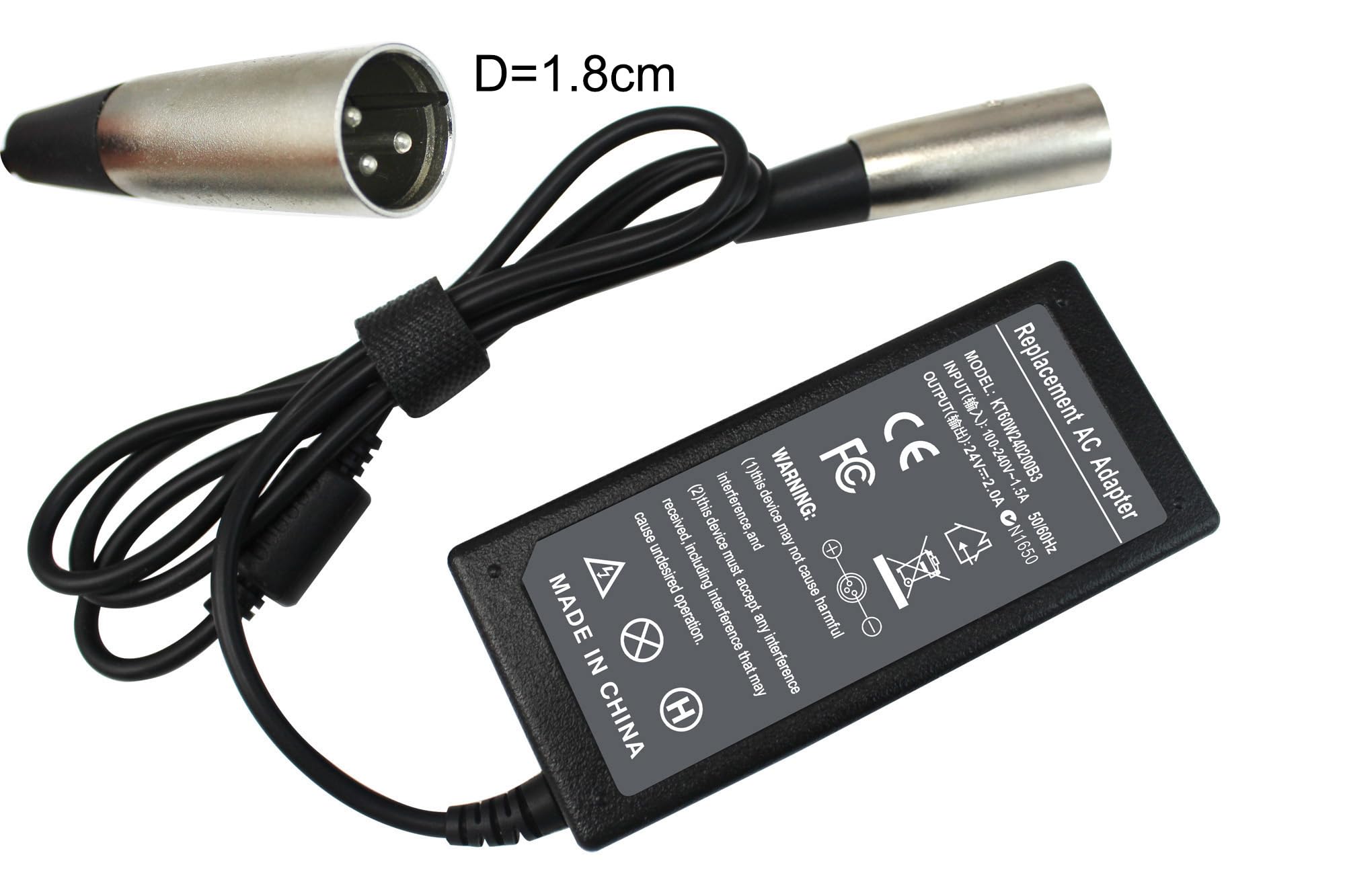 24V 2A XLR Electric Scooter Battery Charger - Compatible with Go-Go Elite Traveller, Hoveround MPV5, Jazzy Power Chair, iZip & GT Mobility Scooters - Perfect for Home, Travel & Outdoor Mobility Needs