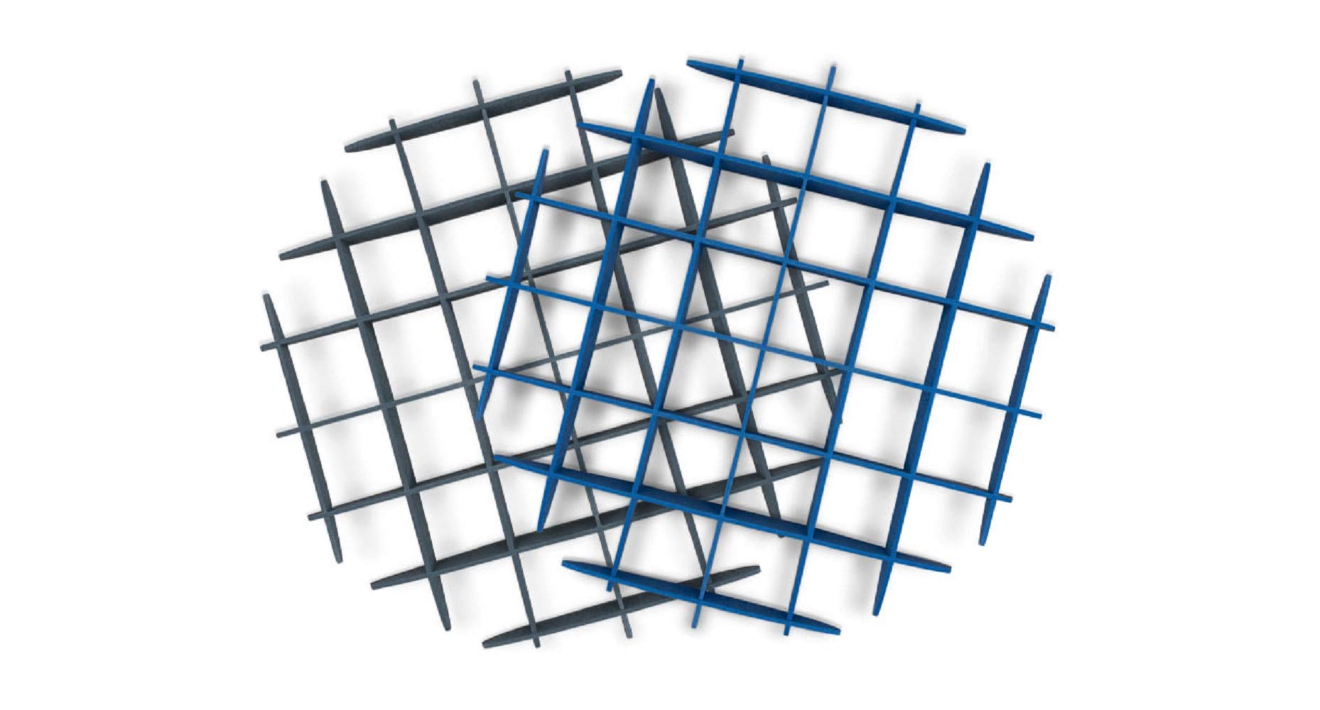 3D Acoustic Ceiling Waffle Cloud Panel - Large Size Lagoon Blue Sound Absorbing Foam by Uplift Desk | Perfect for Office, Home Studio & Classroom Noise Reduction