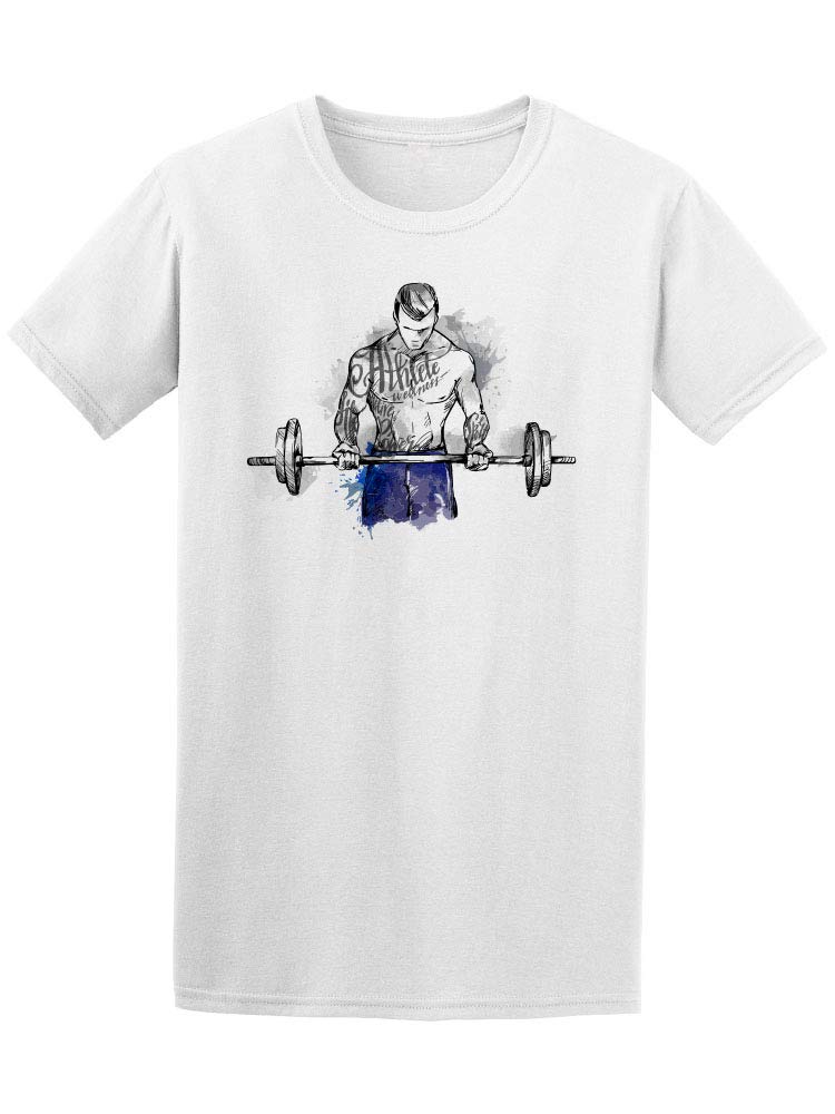 Men's Barbell Sport T-Shirt - Gym Workout & Fitness Training Tee for Weightlifting, Bodybuilding & Casual Wear