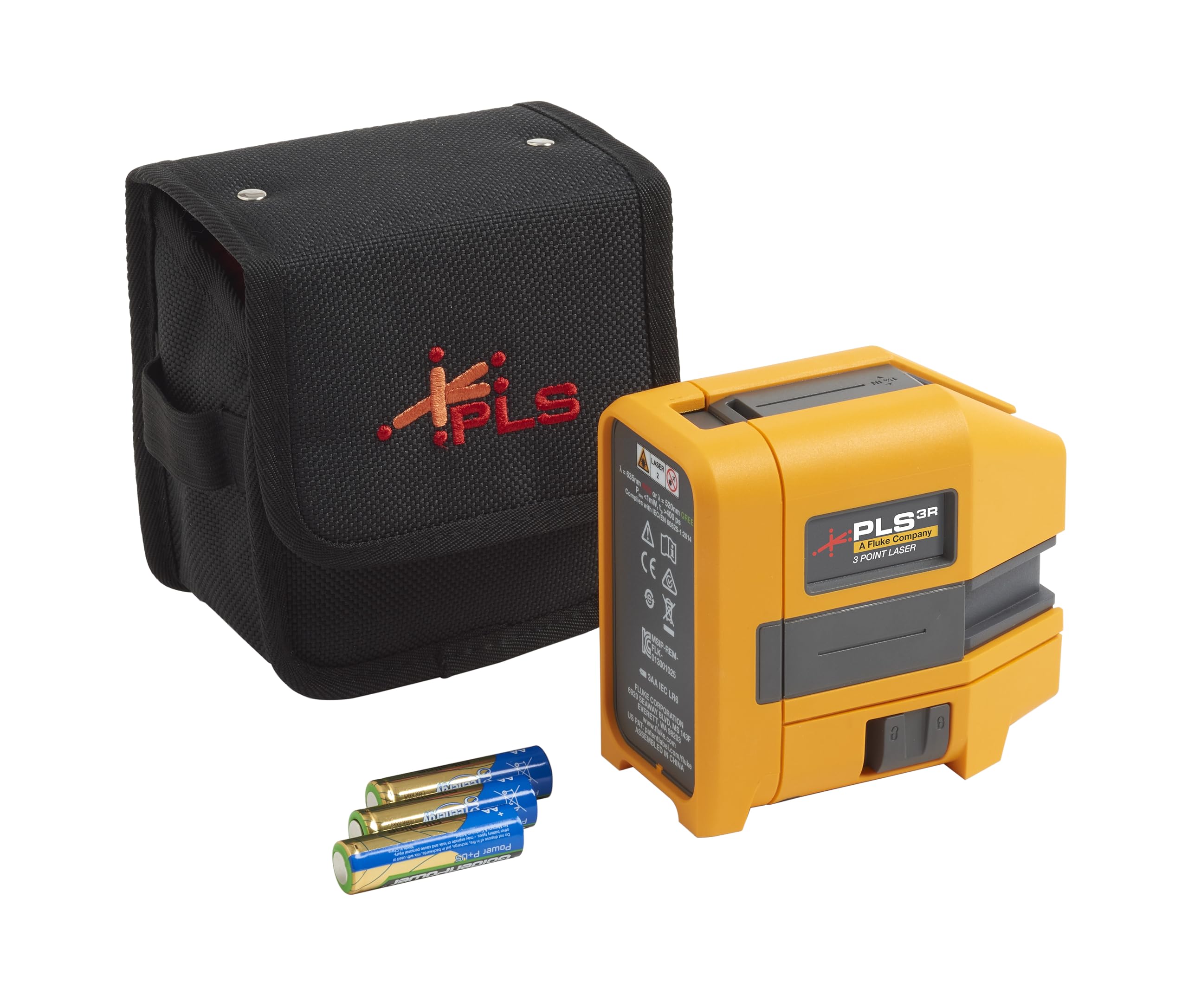 PLS 3R 3-Point Red Laser Level Tool - Professional Alignment for Construction, Woodworking & DIY Projects - Perfect for Hanging Pictures, Tiling & Landscaping