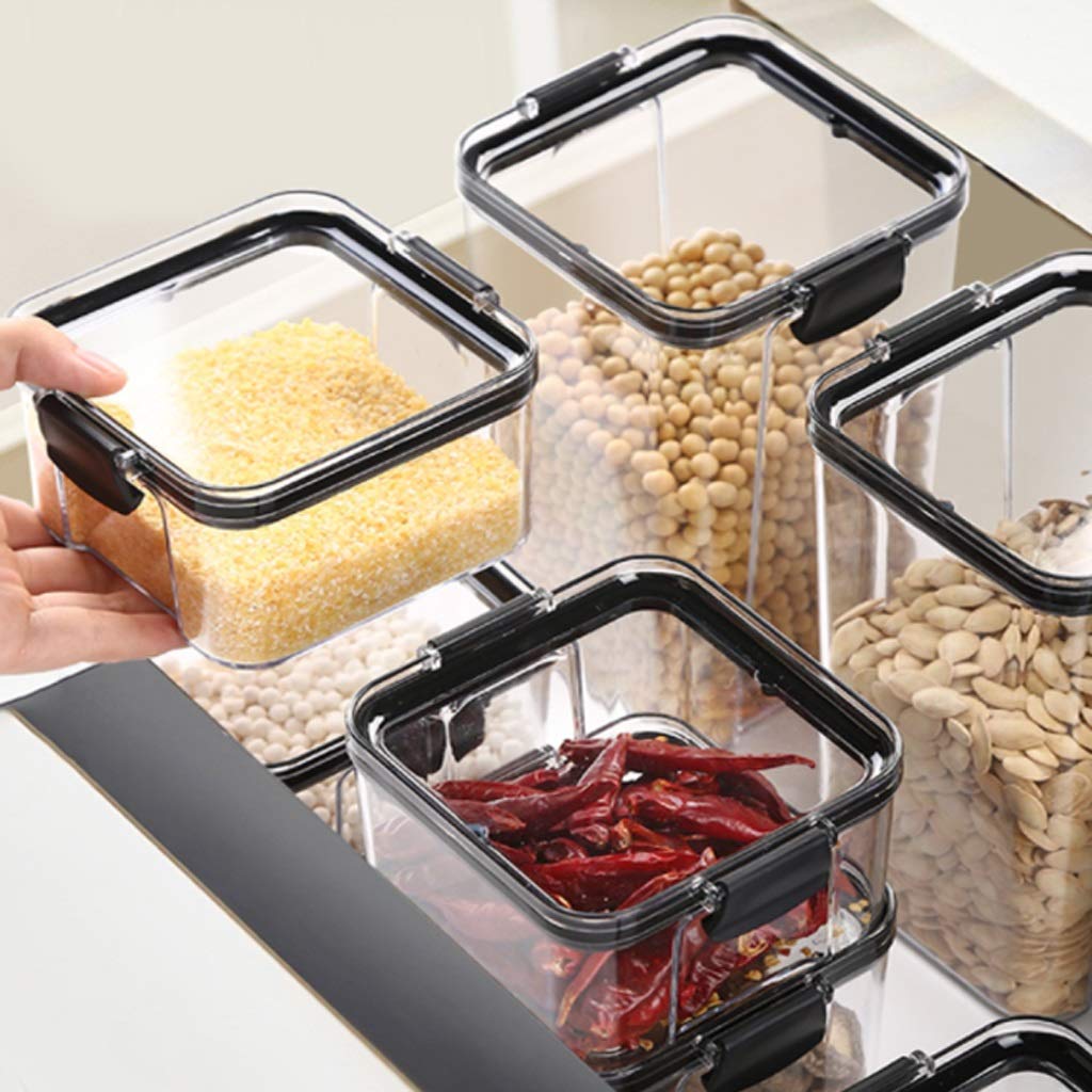 Airtight Food Storage Containers Set - 700ML Plastic Kitchen Jars with Lids for Pantry Organization, Dry Food, Flour, Sugar, Coffee & Spices | Perfect for Home, Office & Meal Prep