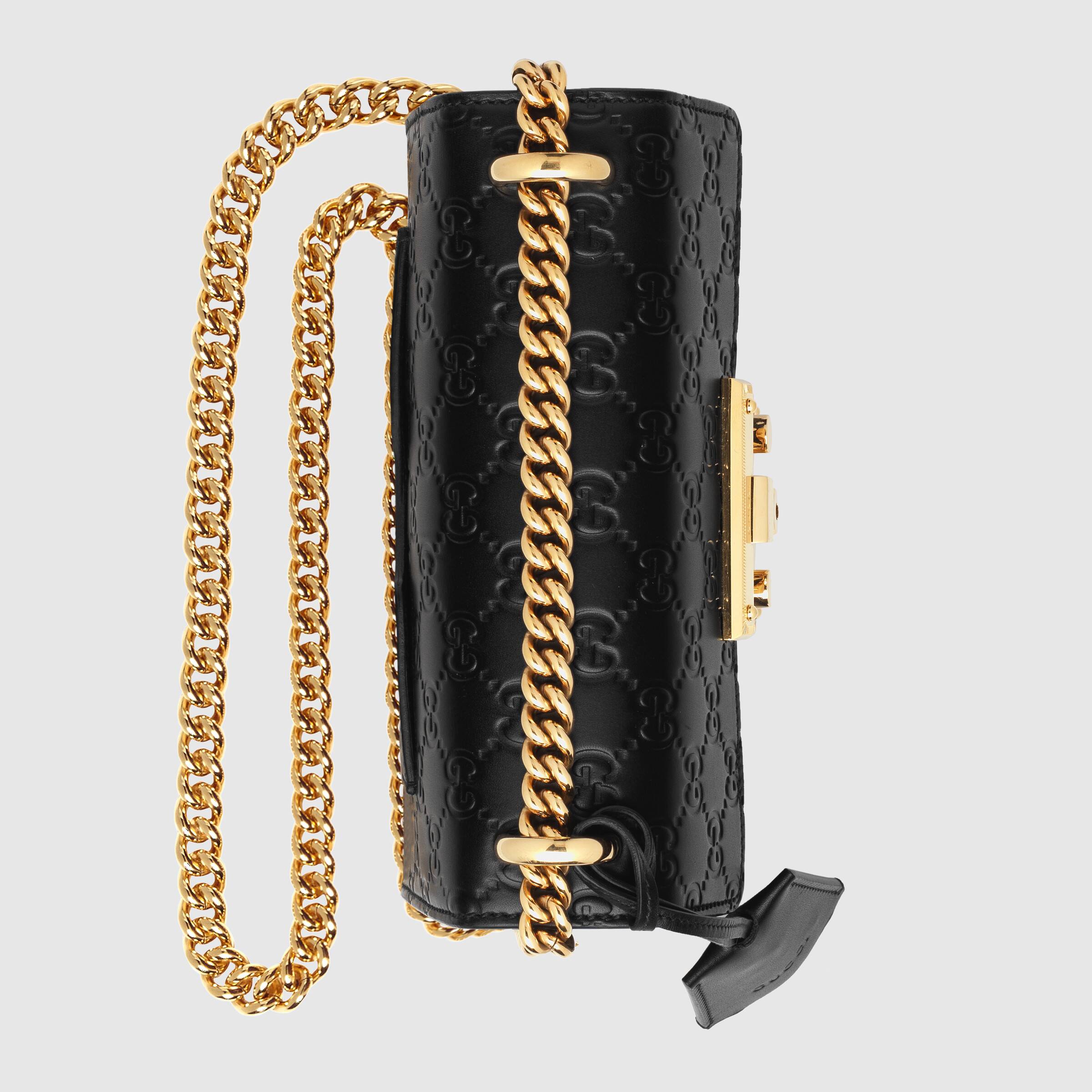 Gucci Padlock Small Signature Shoulder Bag for Women - Black Leather Crossbody Purse | Perfect for Work, Travel & Evening Events