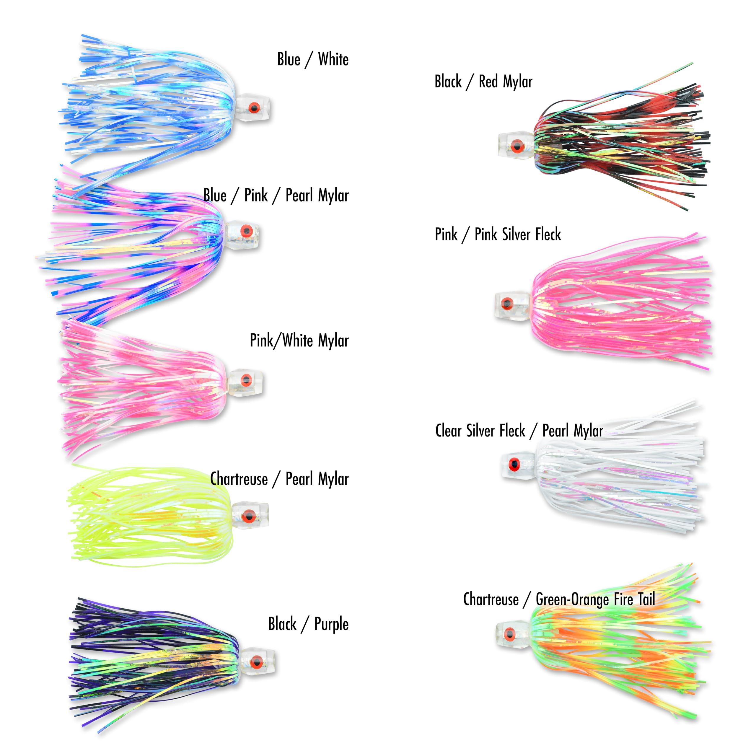 C&H Lures King Buster Bling Series Fishing Lures - 2.5'' Holographic Silicone Skirt Bass Bait (3 Pack) | Saltwater & Freshwater Fishing Lures | Proven Effective for Bass, Walleye & Tournament Fishing | Great for Trolling, Casting & Jigging