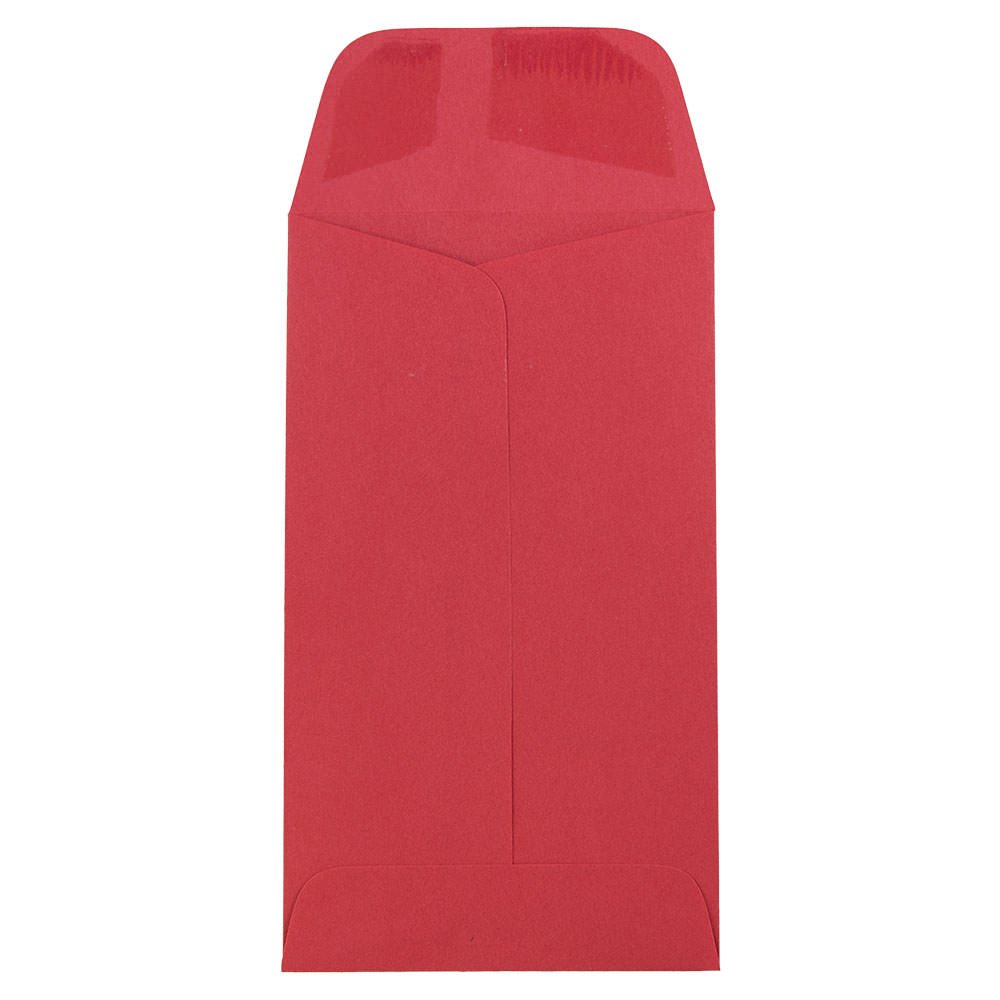 JAM PAPER #5.5 Coin Colored Business Envelopes - 3 1/8 x 5 1/2 Inches - Red Recycled Paper - Bulk Pack of 500 - Perfect for Mailing Coins, Gift Cards & Small Documents