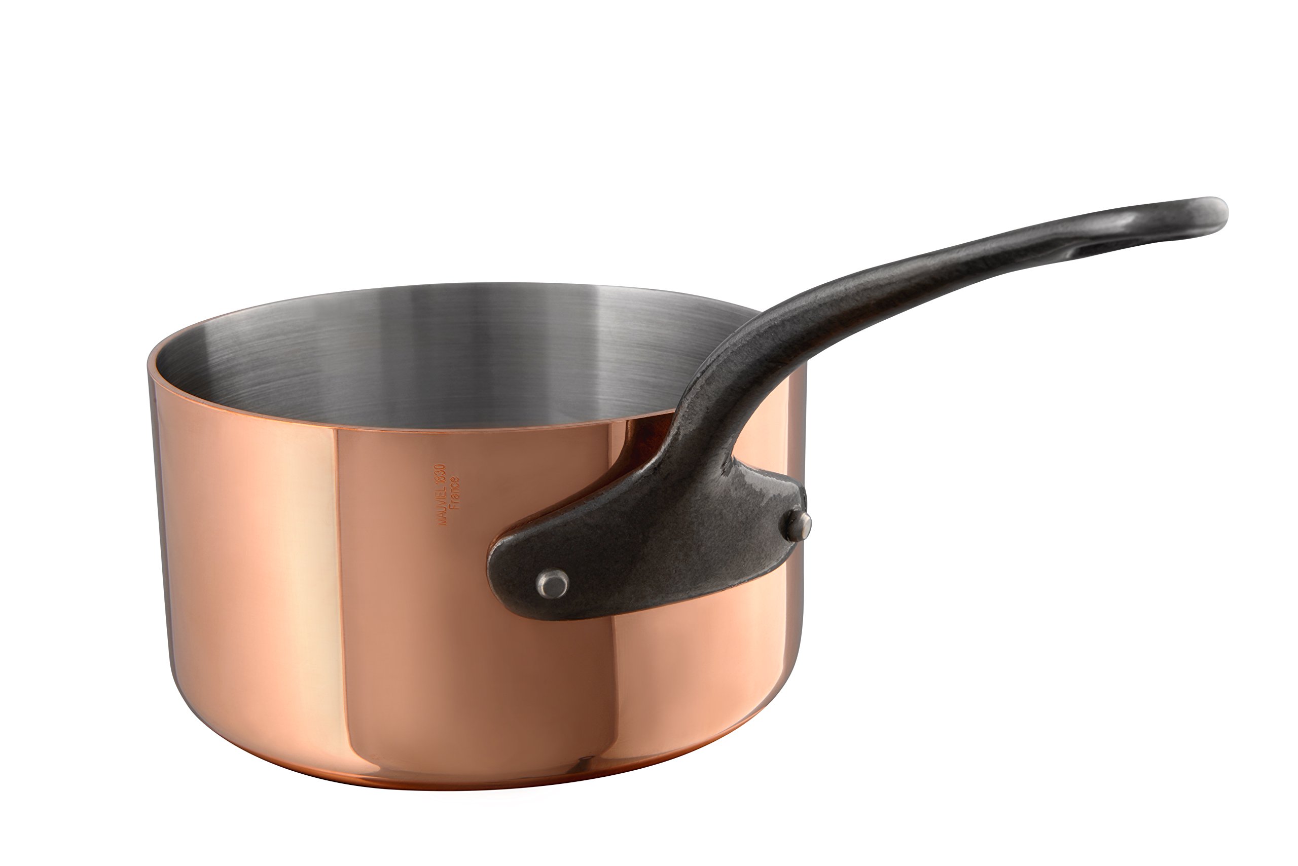 Premium Mauviel M'Heritage M150CI 1.5mm Copper & Stainless Steel Saucepan with Cast Iron Handles - 2.8 Quart French Cookware for Professional Chefs & Home Cooking - Perfect for Sauces, Stews & Gourmet Recipes