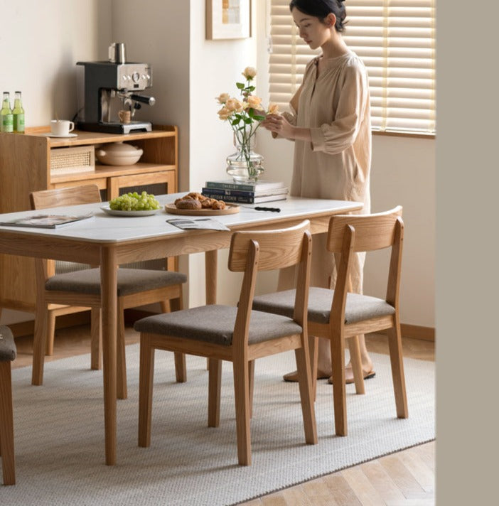 Premium Solid Wood Dining Chairs Set of 4 - Black Walnut, Ash & Oak - Elegant Modern Home Furniture for Dining Room, Kitchen & Office Use