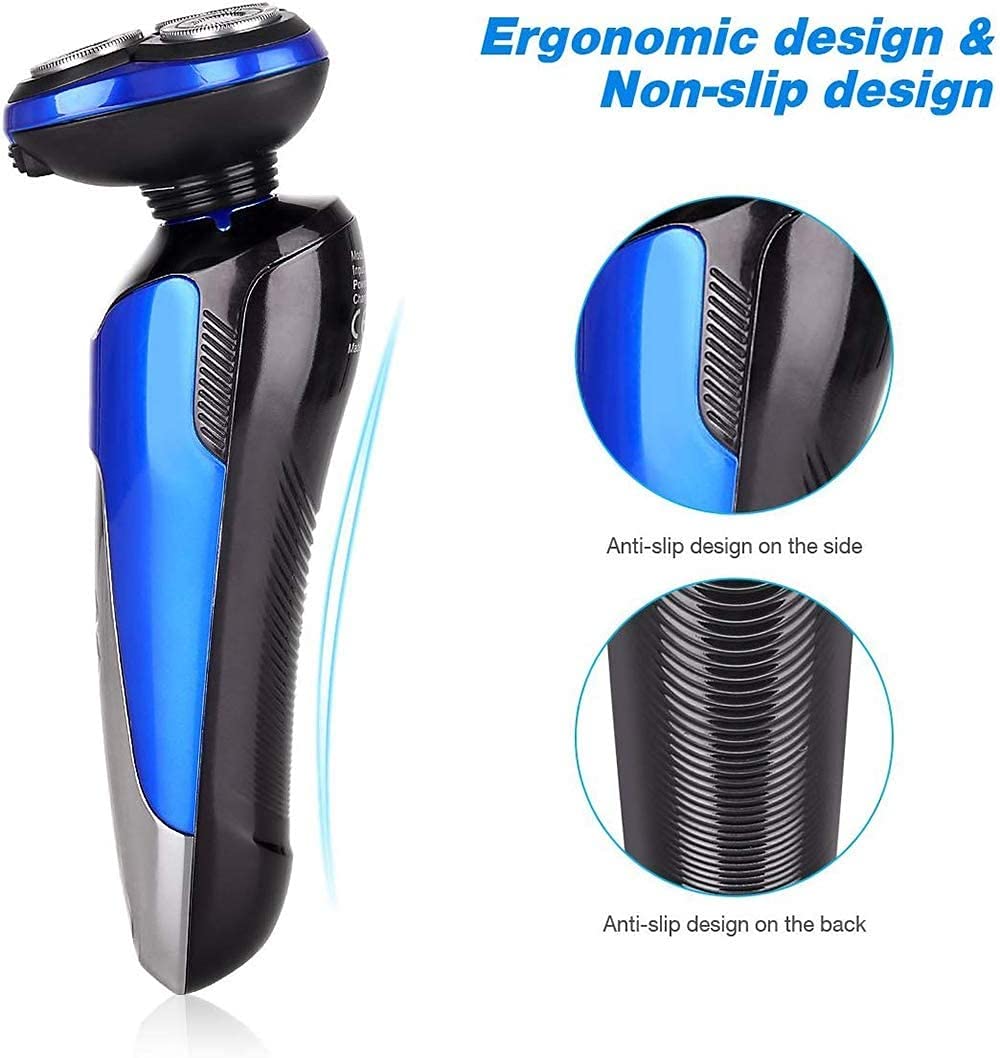Rechargeable Electric Shaver - IPX6 Waterproof for Wet/Dry Shaving at Home & Travel