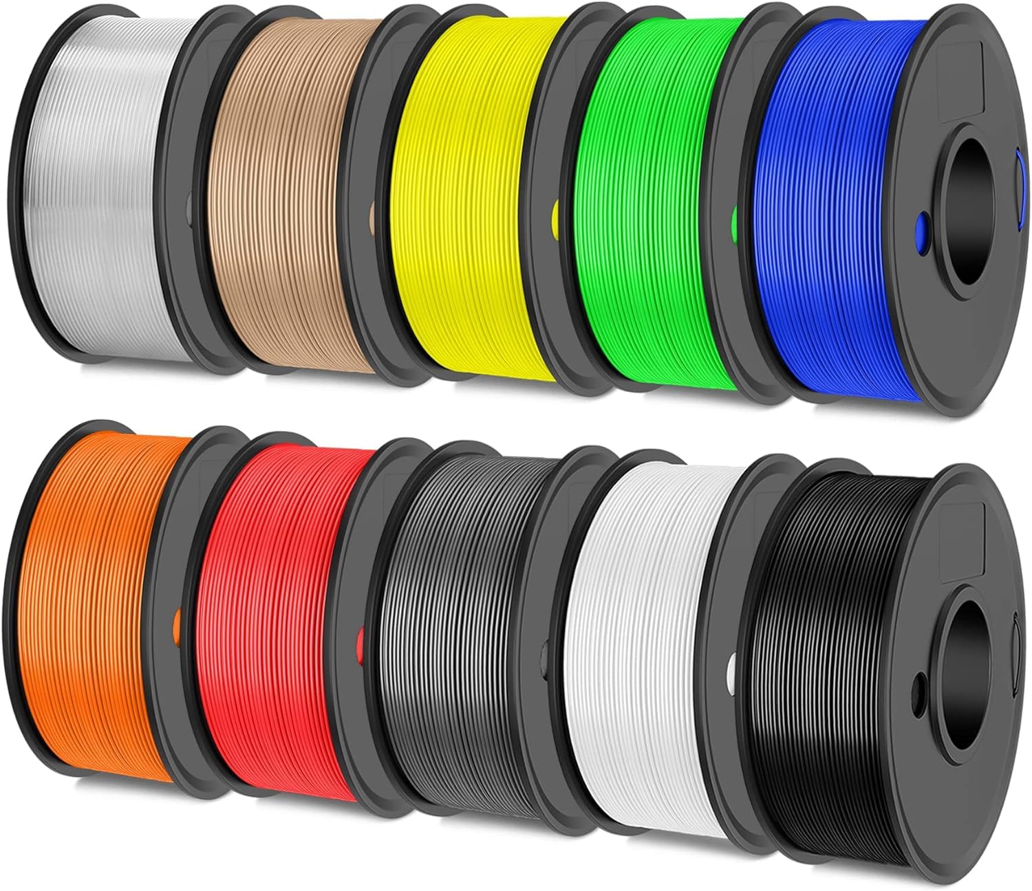 JAYO PLA+ 3D Printer Filament 1.75mm - High Precision, Low Shrinkage, +/-0.02mm Dimensional Accuracy - 10 Spool Bundle (0.25kg Each) for FDM 3D Printers - Perfect for Prototyping, DIY Projects & Educational Use
