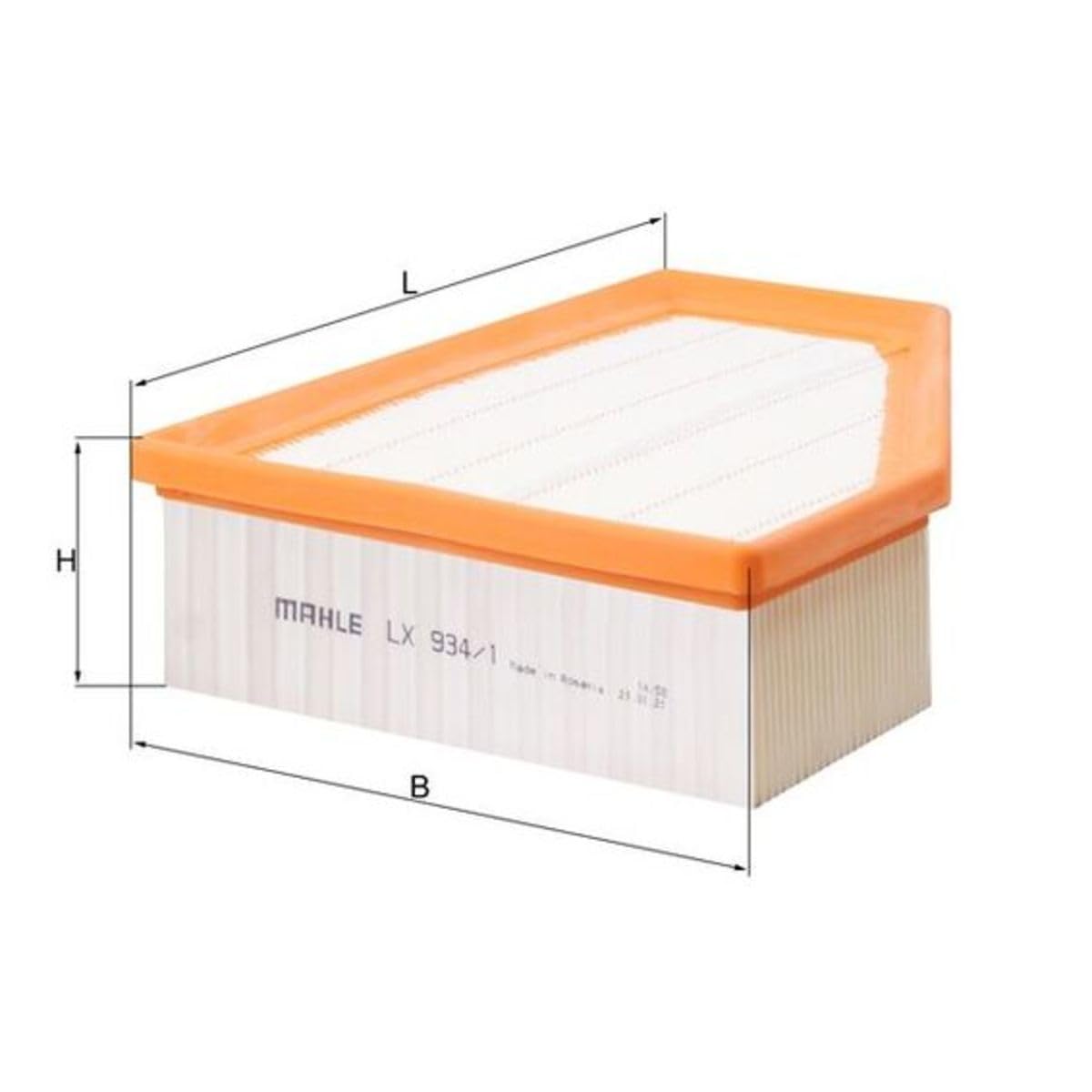 MAHLE LX 934/1 High Performance Air Filter - Compatible with Multiple Vehicle Models | Improves Engine Efficiency & Airflow | Ideal for Daily Driving & Off-Road Use