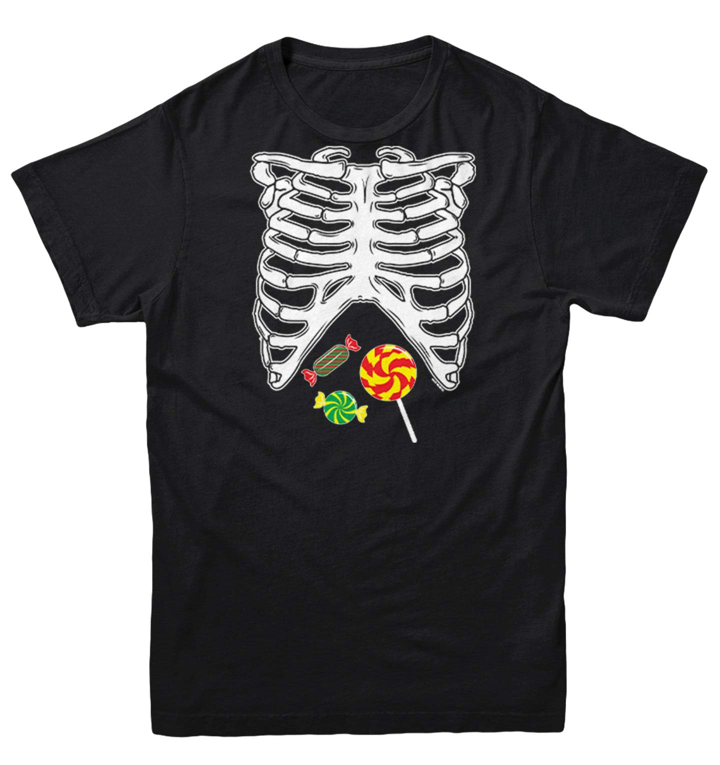Haase Unlimited Skeleton Ribcage with Candy - Halloween Costume Youth T-Shirt for Boys & Girls | Spooky Party Outfit, Trick or Treating, Cosplay