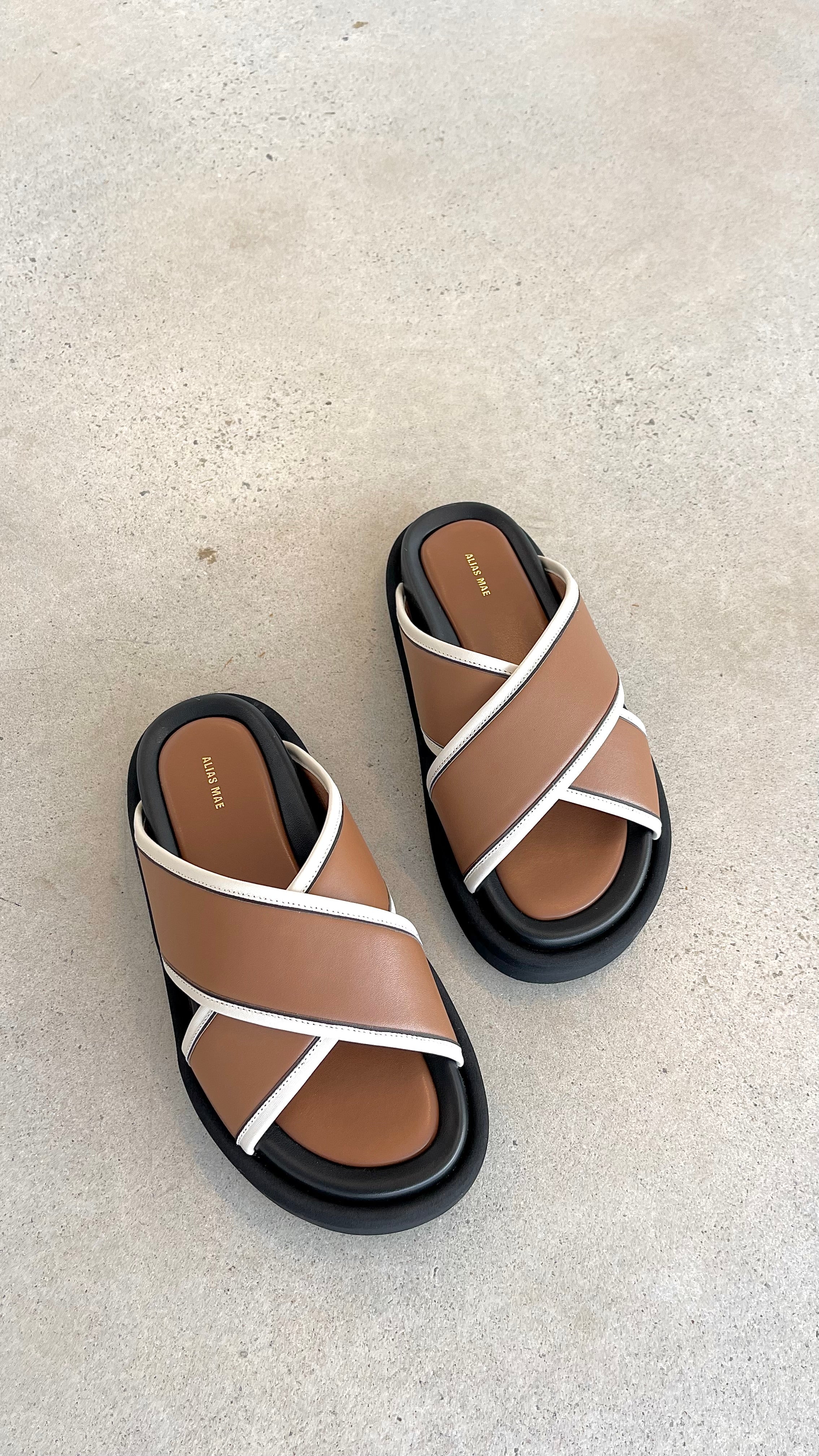 Anissa Slide Sandals - Genuine Pecan Leather Comfortable Slides for Women | Perfect for Beach, Pool, and Casual Summer Wear