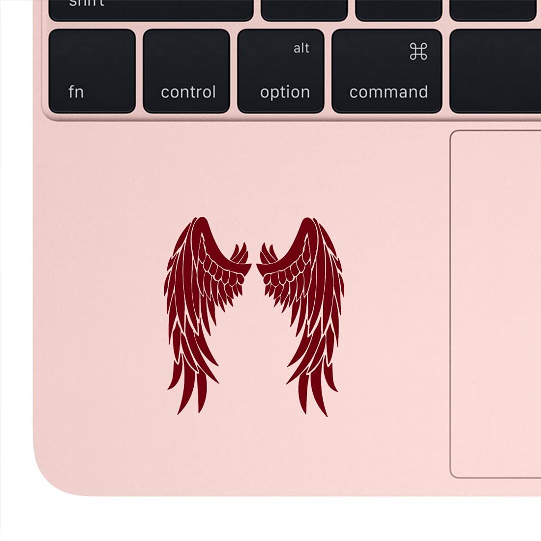 Saint Wings Lovely 1 (Burgundy) Set of 2 - Premium Waterproof Vinyl Decal Stickers for Laptop, Phone, Helmet, Car Window, Bumper, Mug, Cup, Door & Wall - Perfect for Personalizing Devices, Home Decor and Gift Giving