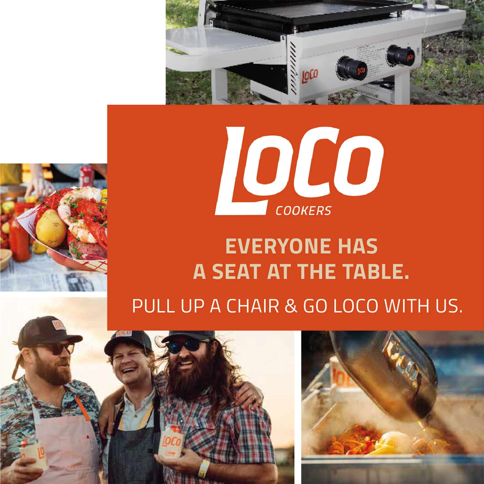 LoCo Cookers 3 Burner Flat Top Propane Gas Grill - 36 Inch Outdoor BBQ Griddle for Backyard, Camping & Tailgating | Heavy-Duty Stainless Steel Cooking Surface