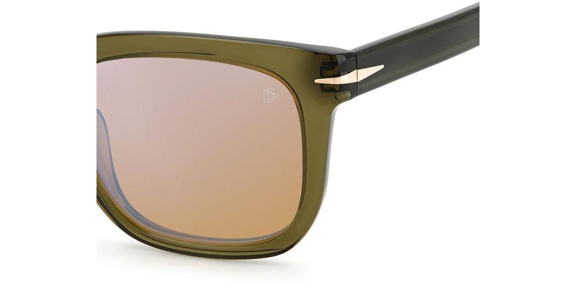 David Beckham DB7076/S Men's Sunglasses - Polarized UV Protection Aviator Style for Driving, Outdoor & Fashion
