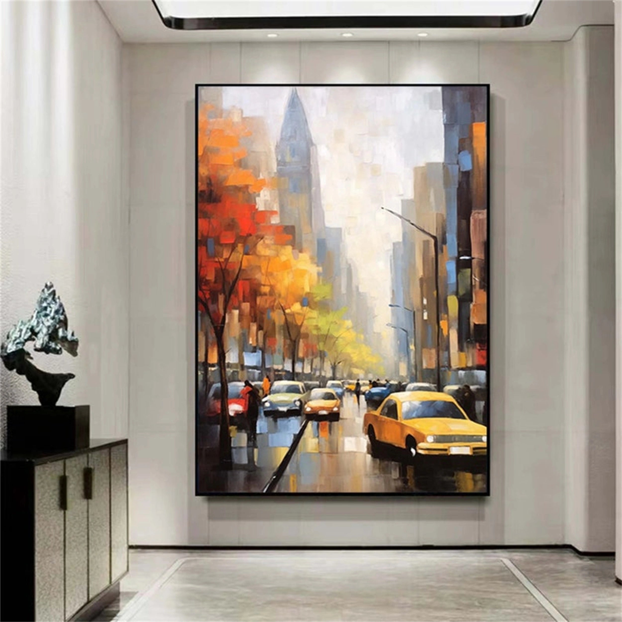 Urban Landscape Painting #UL 027 - Modern Wall Art for Home & Office Decor - Perfect for Living Room, Bedroom, or Workspace