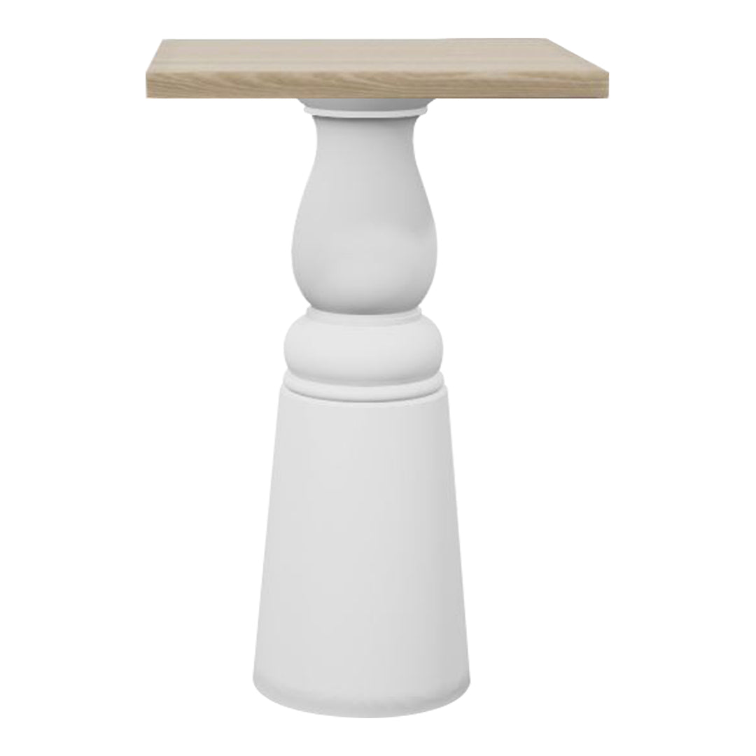 Vintage Square Container Bar Table with Antique Foot - Perfect for Home Bars, Patios, and Outdoor Entertaining Spaces