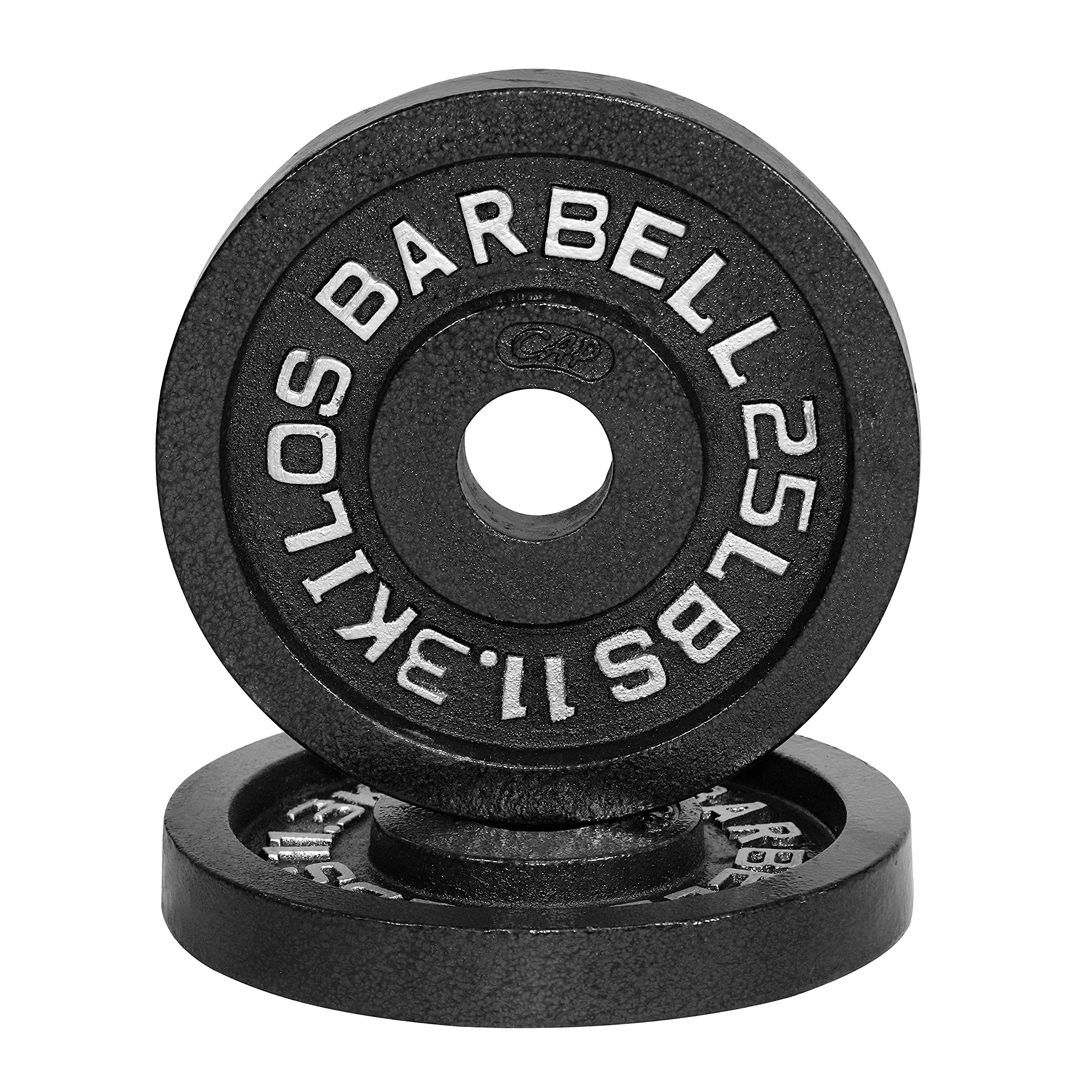 CAPHAUS 2-Inch Olympic Weight Plates - Solid Cast Iron Barbell Plates for Strength Training, Weightlifting, Bodybuilding & Powerlifting - Perfect for Home Gyms, CrossFit & Commercial Fitness Centers