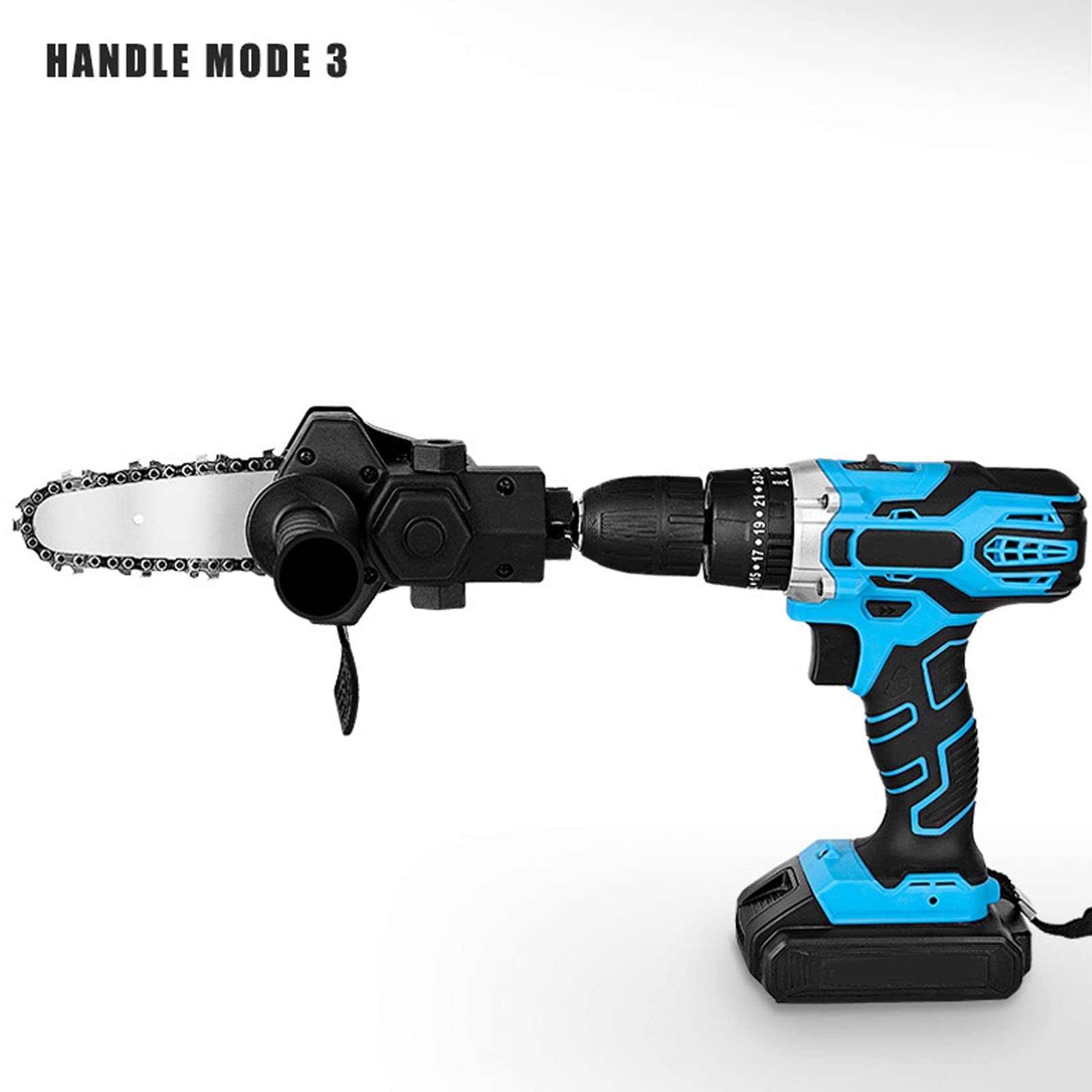 Cordless Electric Saw Conversion Kit - Transform Your Drill into a Chainsaw - Compatible with 3 Jaw Chuck Drills (6-13mm/0.24-0.51in) - Perfect for DIY Woodworking, Tree Pruning & Home Improvement Projects
