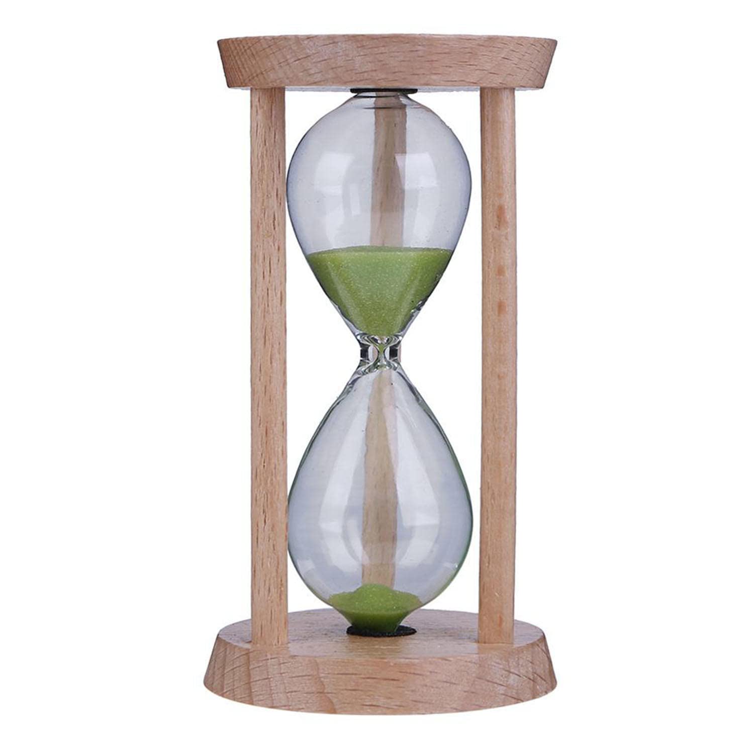 3 Minute Wooden Hourglass Sand Timer - Kids Toothbrush Timer, Time Counter & Unique Gift for Children - Perfect for Home Decor, Classroom, and Bathroom Use