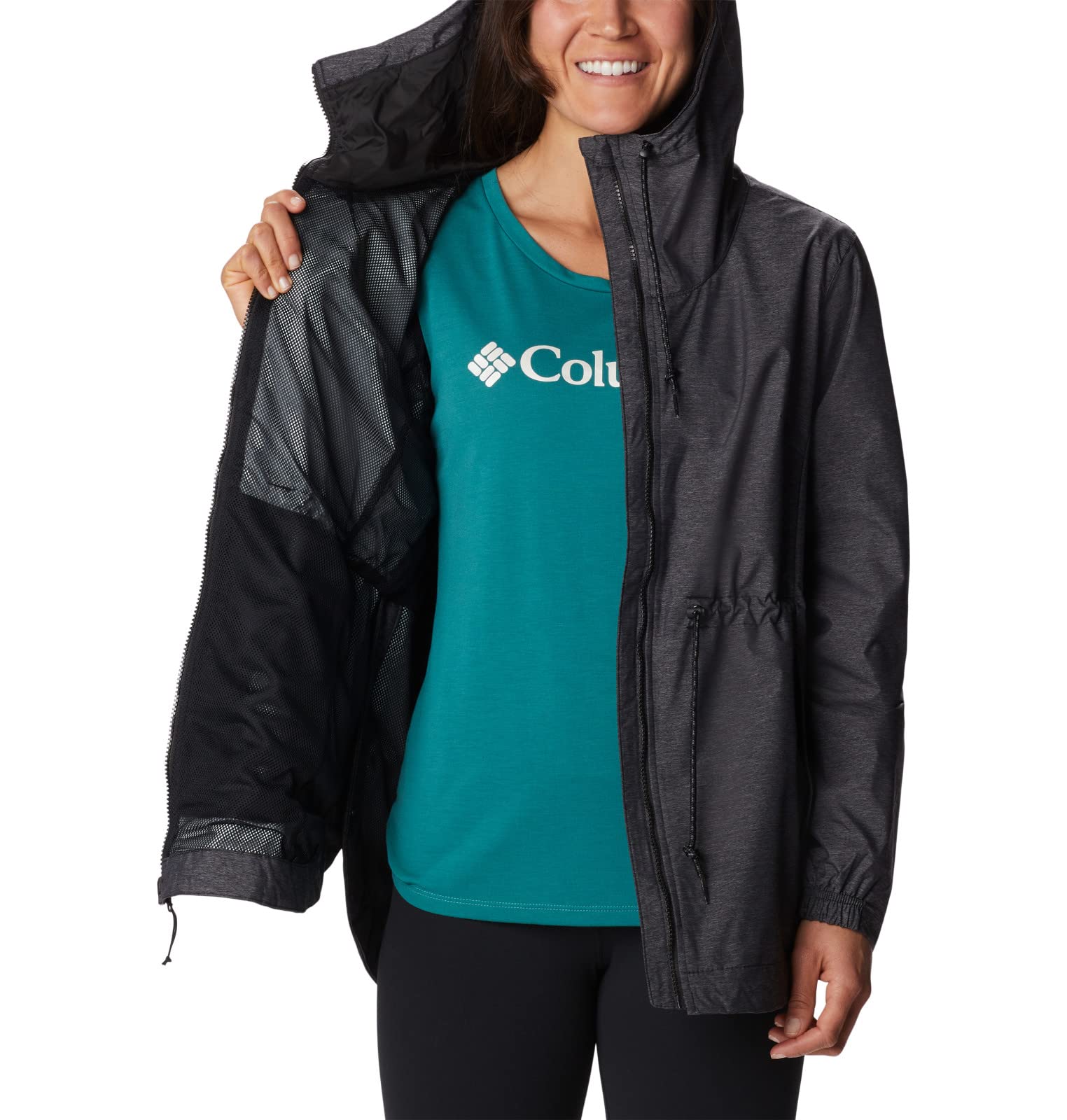 Columbia Women's Lillian Ridge Waterproof Hiking Shell Jacket - Lightweight Windproof Raincoat for Outdoor Adventures, Camping & Travel