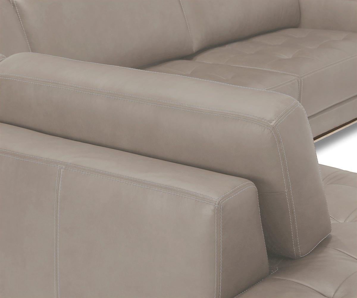 Andreas Genuine Leather Left Sectional Sofa - Modern L-Shaped Couch for Living Room, Home Theater & Lounge Spaces