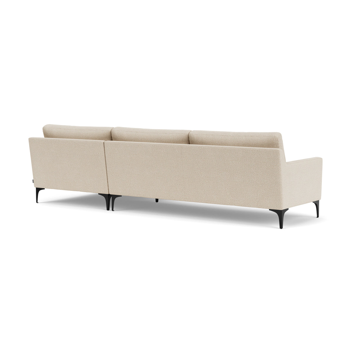 Astha Boucle Right Chaise Sofa - Modern Upholstered Sectional Couch with Chaise Lounge for Living Room, Family Room & Apartment Decor
