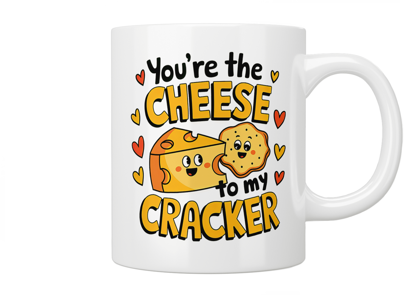 You're The Cheese To My Cracker Mug - Funny Couple Coffee Cup for Valentine's Day, Anniversary & Romantic Gifts - Perfect for Coffee, Tea & Hot Chocolate Lovers