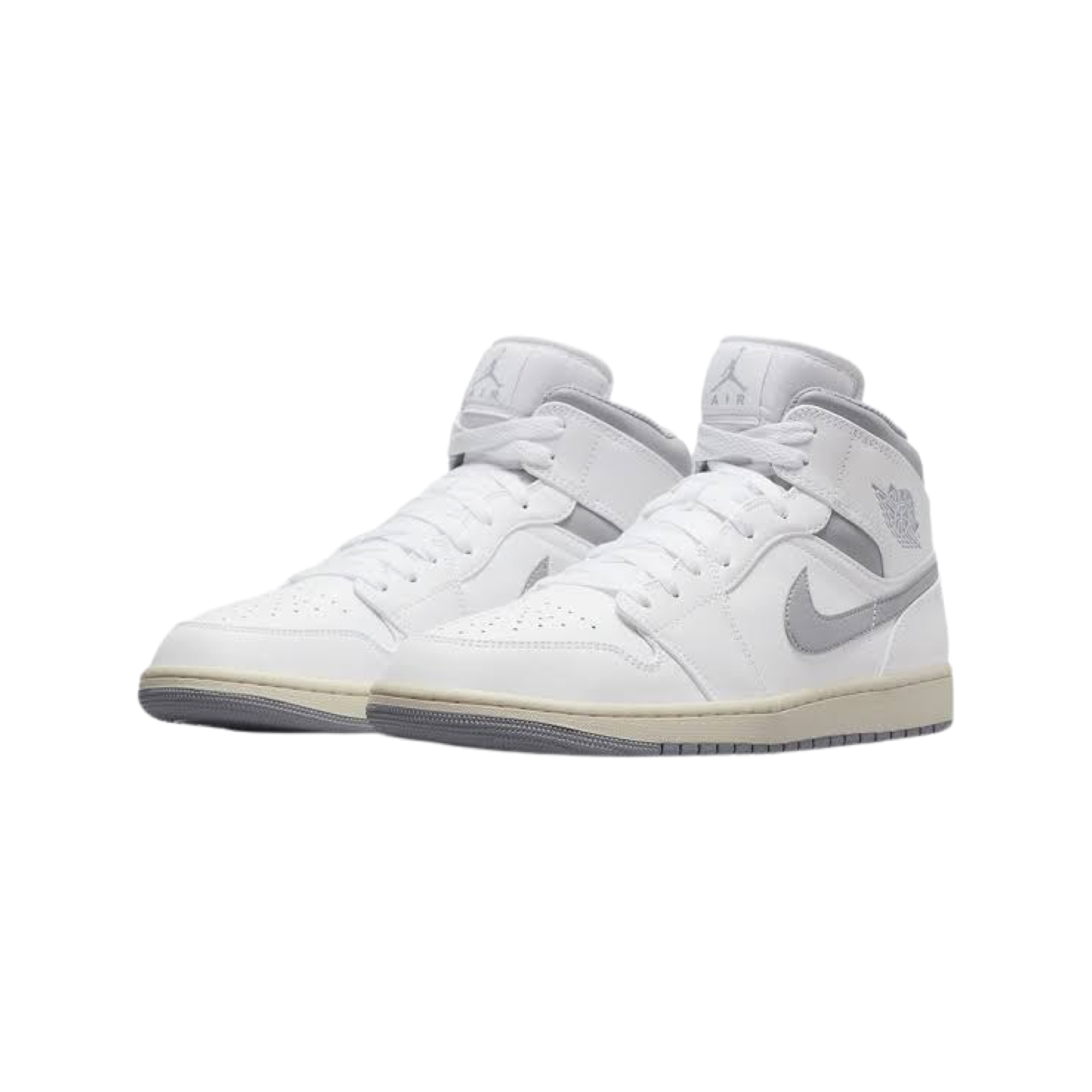 Air Jordan 1 Mid Sneakers - White Stealth Basketball Shoes for Men | Comfortable Athletic Shoes for Running, Gym & Streetwear Fashion