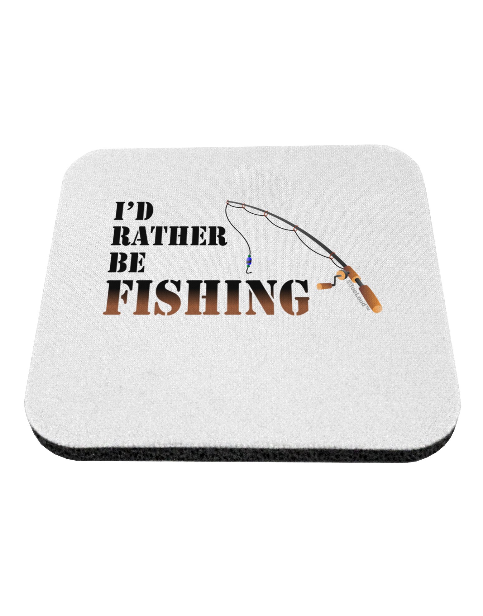 TooLoud I'd Rather Be Fishing Coaster Set - 4 Pack Absorbent Drink Coasters for Beer, Wine & Coffee - Perfect for Home Bar, Man Cave & Fishing Enthusiasts