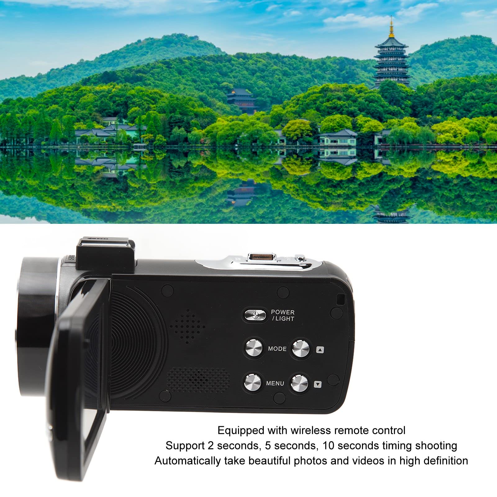 Annadue 4K Ultra HD 48MP WiFi Vlogging Camera with Fill Light & 18x Digital Zoom - 3.0 Inch Touch Screen Camcorder with APP Control for YouTube, Travel & Live Streaming (Perfect for Beginners & Content Creators)