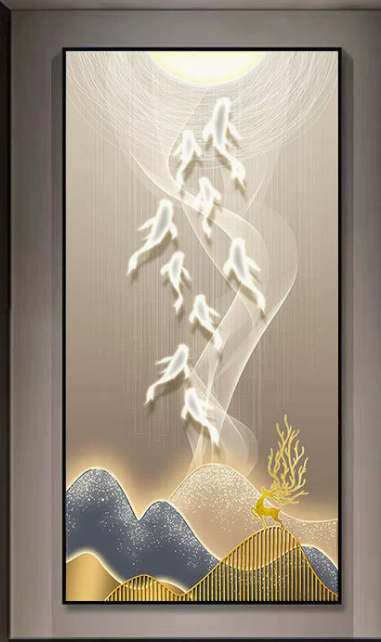 Glistening Skyward Journey Art Print - Premium Wall Decor for Home & Office - Perfect for Living Rooms, Bedrooms & Workspaces