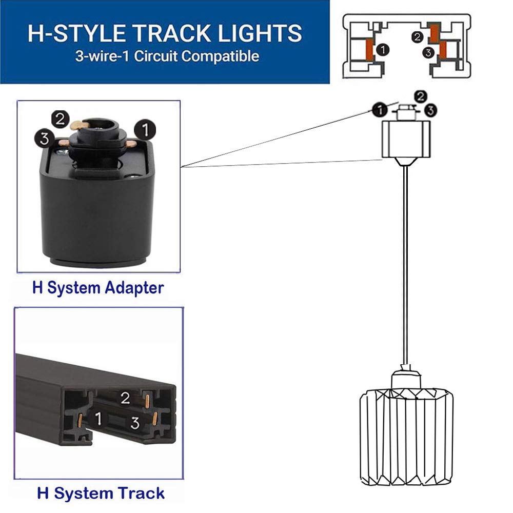 Kiven 3-Lights Track Lighting System - Modern Crystal Pendant Light Fixture for Kitchen Island, Counter, Bar, Dining Room & Bedroom - Matte Black Finish Cylinder Chandelier - Perfect for Ambient and Task Lighting in Home & Commercial Spaces