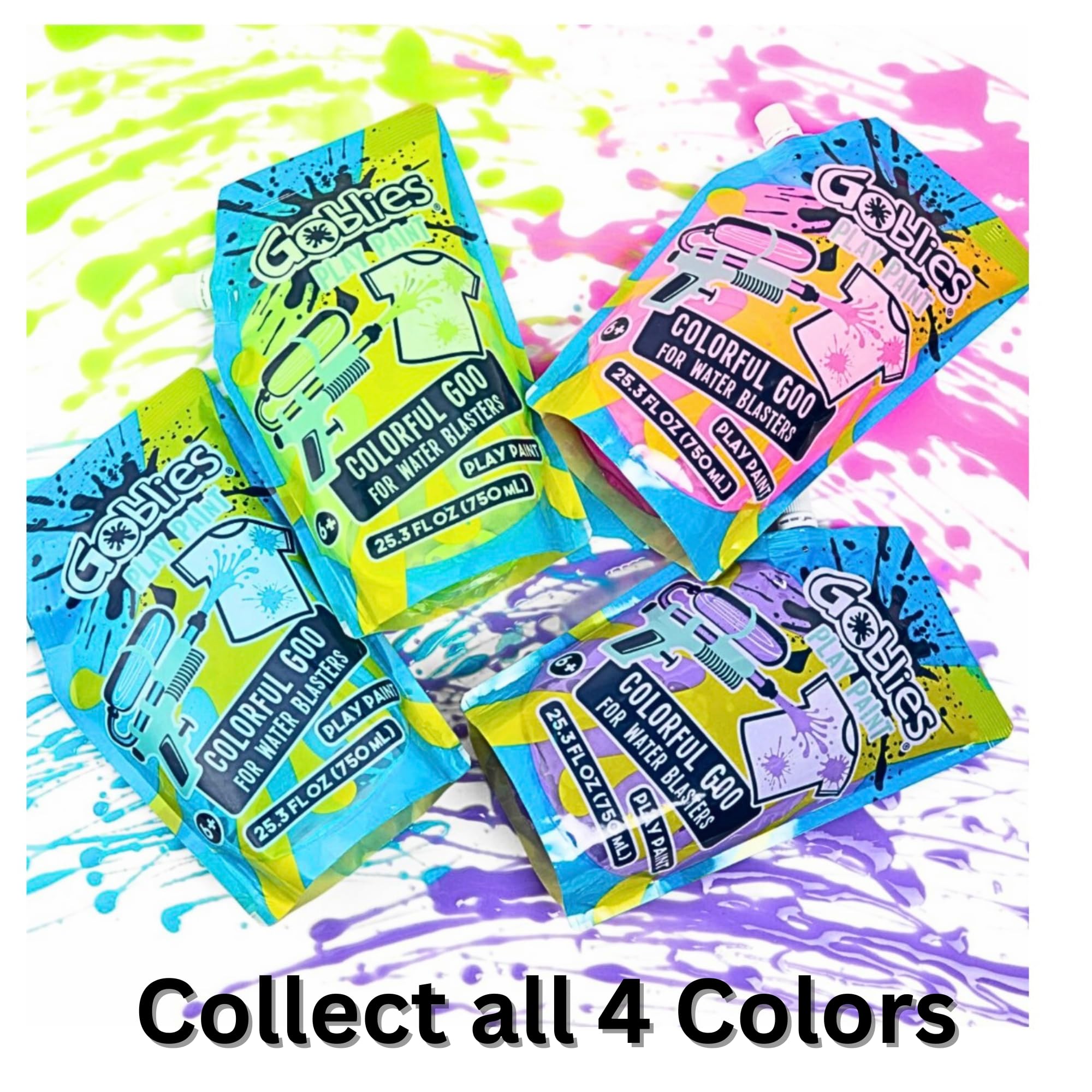 Gooblies Washable Play Paint - Blue Non-Toxic Spray Paint for Kids | Safe, Washable & Fun Outdoor/Indoor Activity | Great for Birthday Parties, Art Projects & Creative Play