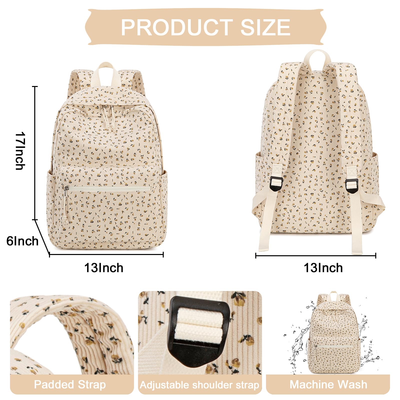 LOIDOU Lightweight Backpack for School - Stylish Bookbag for Teen Girls & Boys, Durable Daypack for Middle School & College Students - Perfect for Class, Travel & Everyday Use