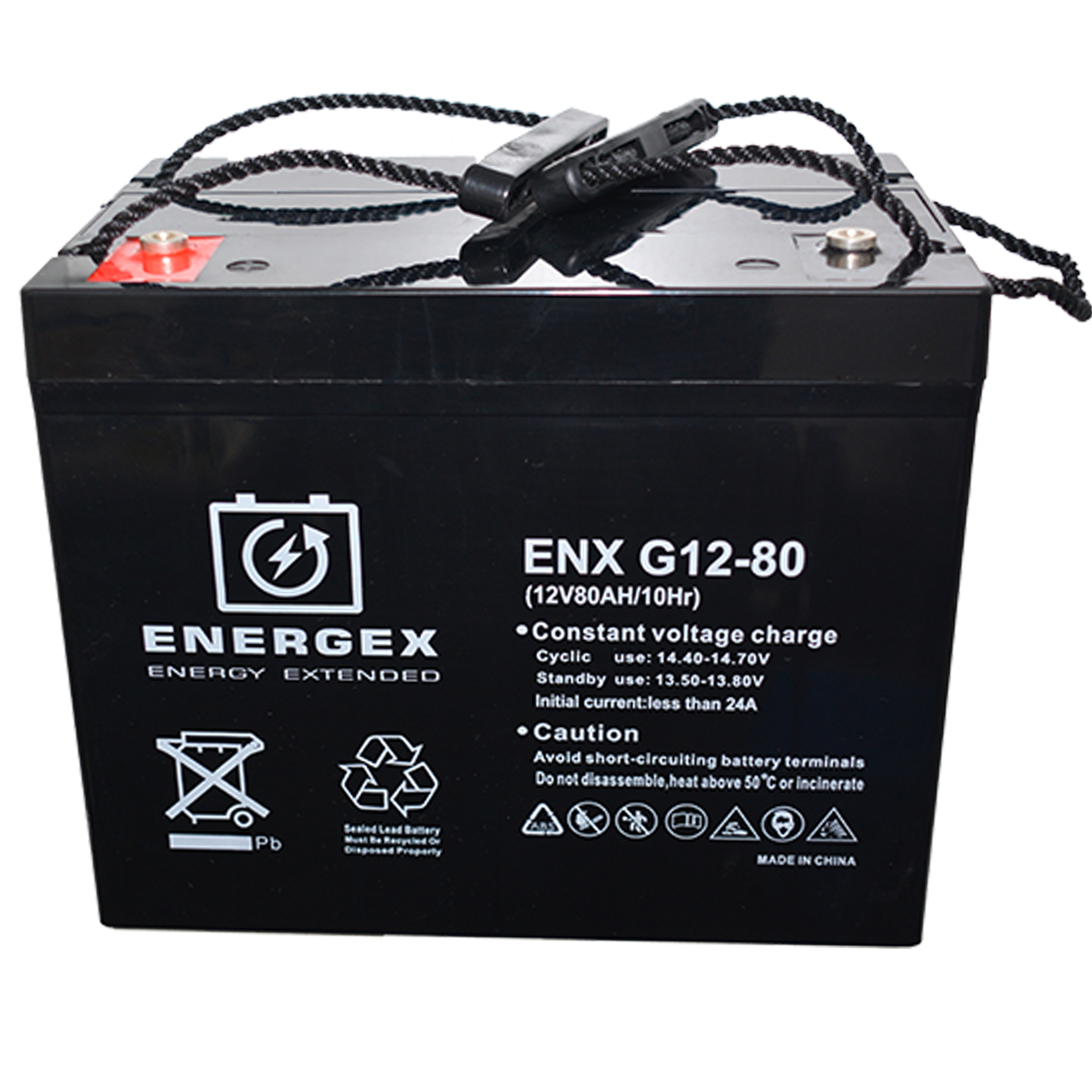 Energex 12V 80Ah GEL Deep Cycle Battery - High Performance Rechargeable Battery for Solar Systems, RVs, Boats & Off-Grid Power - Long Lasting & Maintenance Free