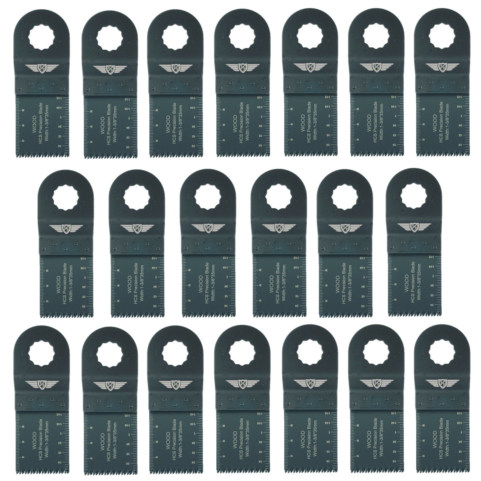 20-Pack TopsTools WX35J_20 OMT Japan Coarse Cut Blades - Compatible with Rockwell F30 F50 F80, Sonicrafter, AEG, Ryobi, Worx Multitools - Durable Multi Tool Accessories for Woodworking, Metal Cutting & DIY Projects