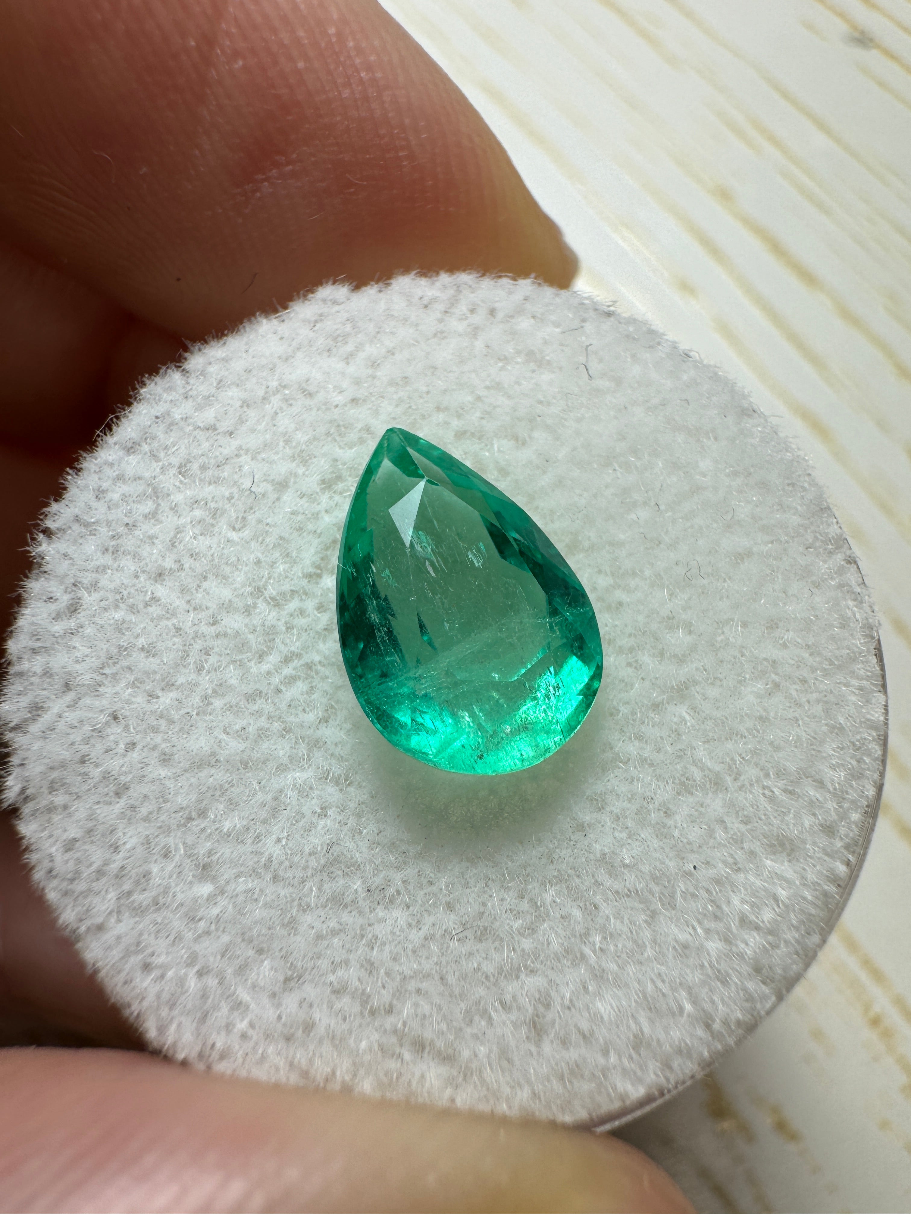 2.68 Carat 11x8mm Natural Colombian Loose Emerald Pear Cut Gemstone for Jewelry Making & Engagement Rings