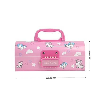 KARDIFF Kids Pencil Box with Multiple Compartments - Secure Password Lock Storage Organizer for School Supplies, Art Tools & Small Treasures | Perfect for Classroom, Homework & Travel Organization